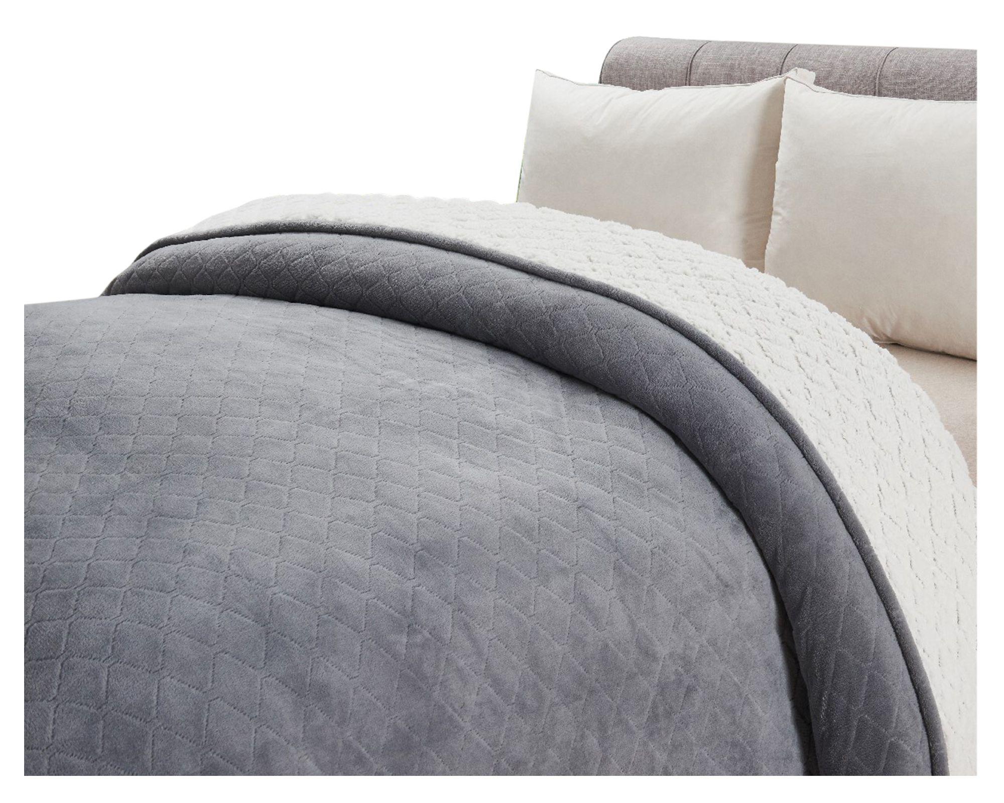 Plumón coral king gris Illusions-2