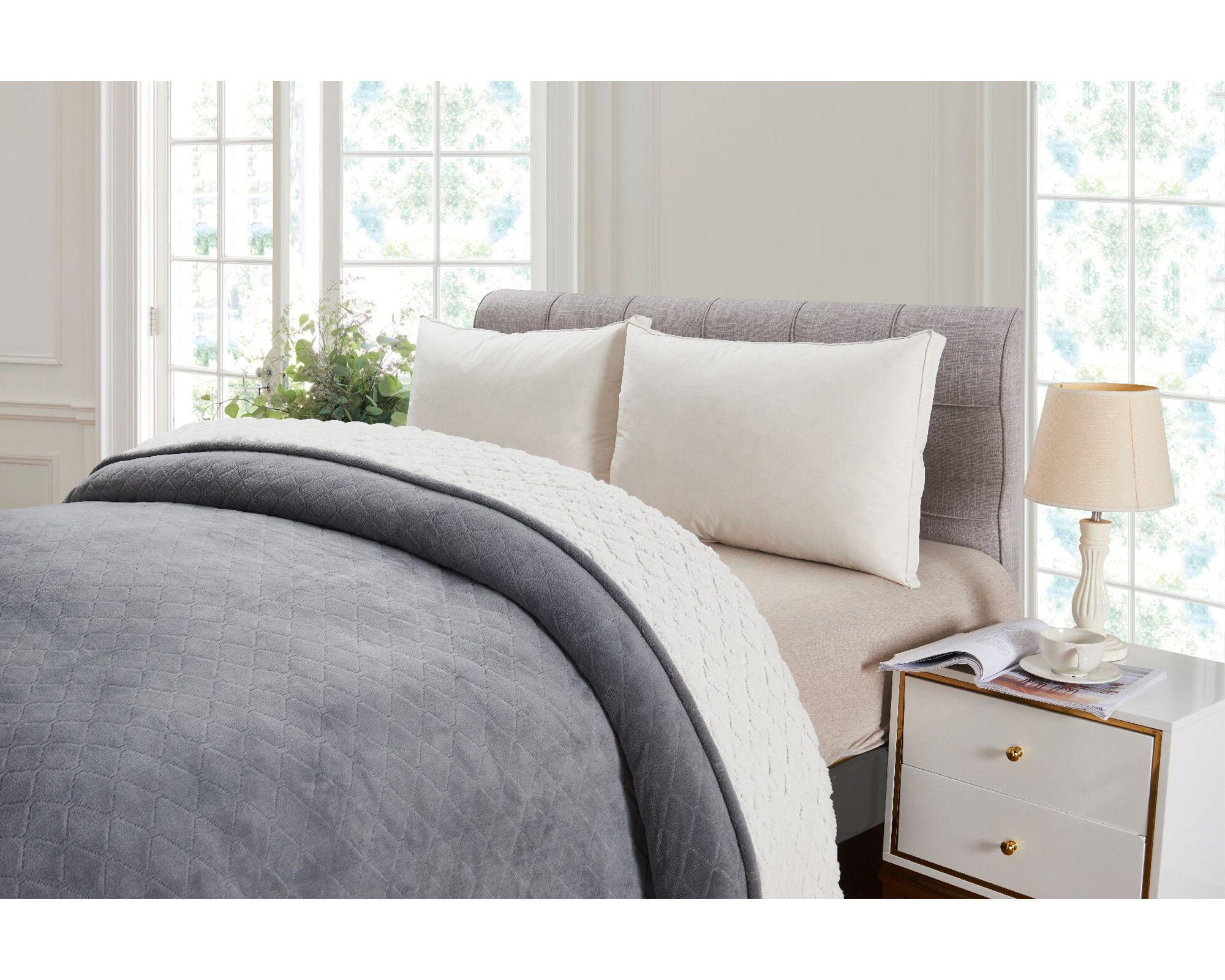 Plumón coral king gris Illusions-1