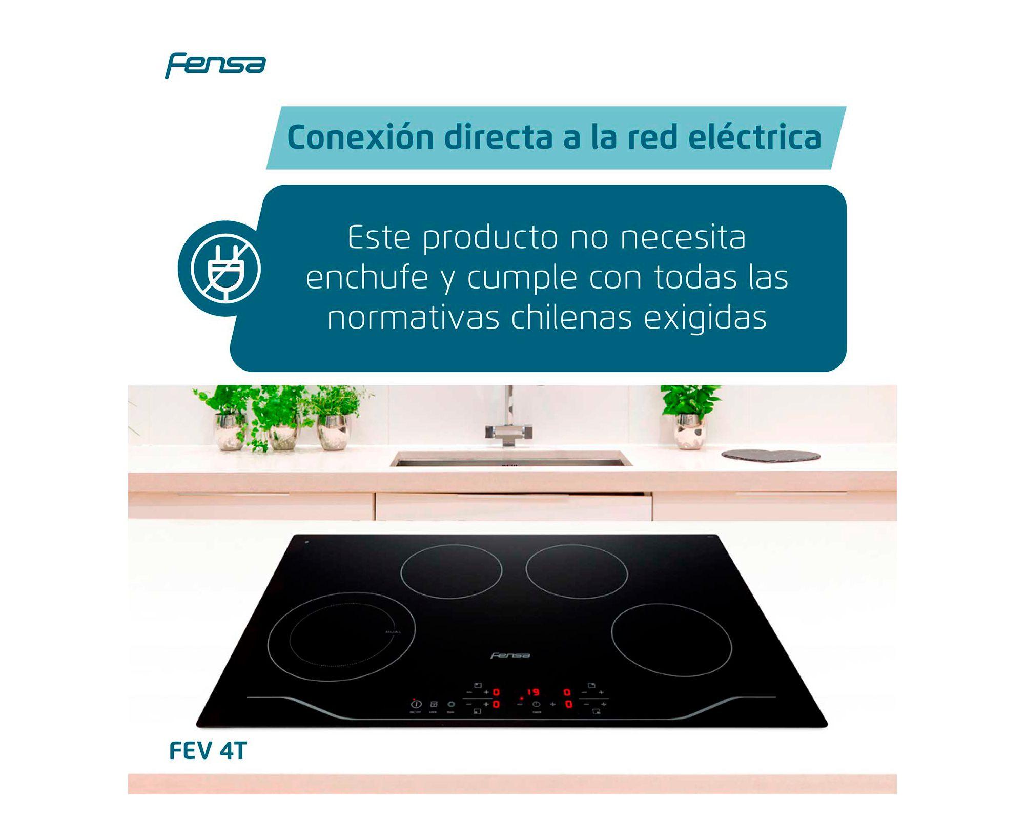 Encimera vitrocerámica 4 quemadores FEV 4T Fensa.-4
