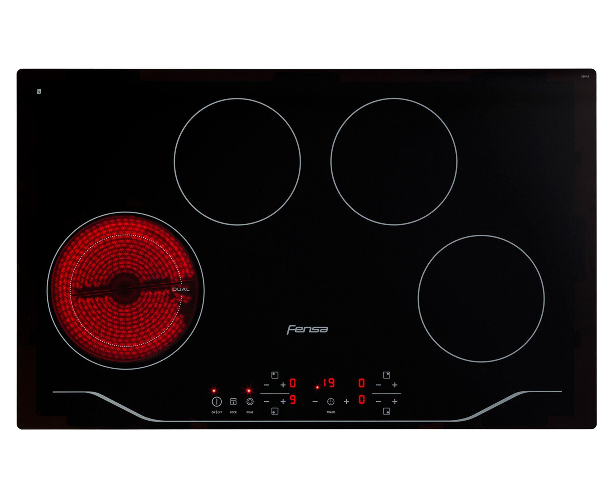 Encimera vitrocerámica 4 quemadores FEV 4T Fensa.-0