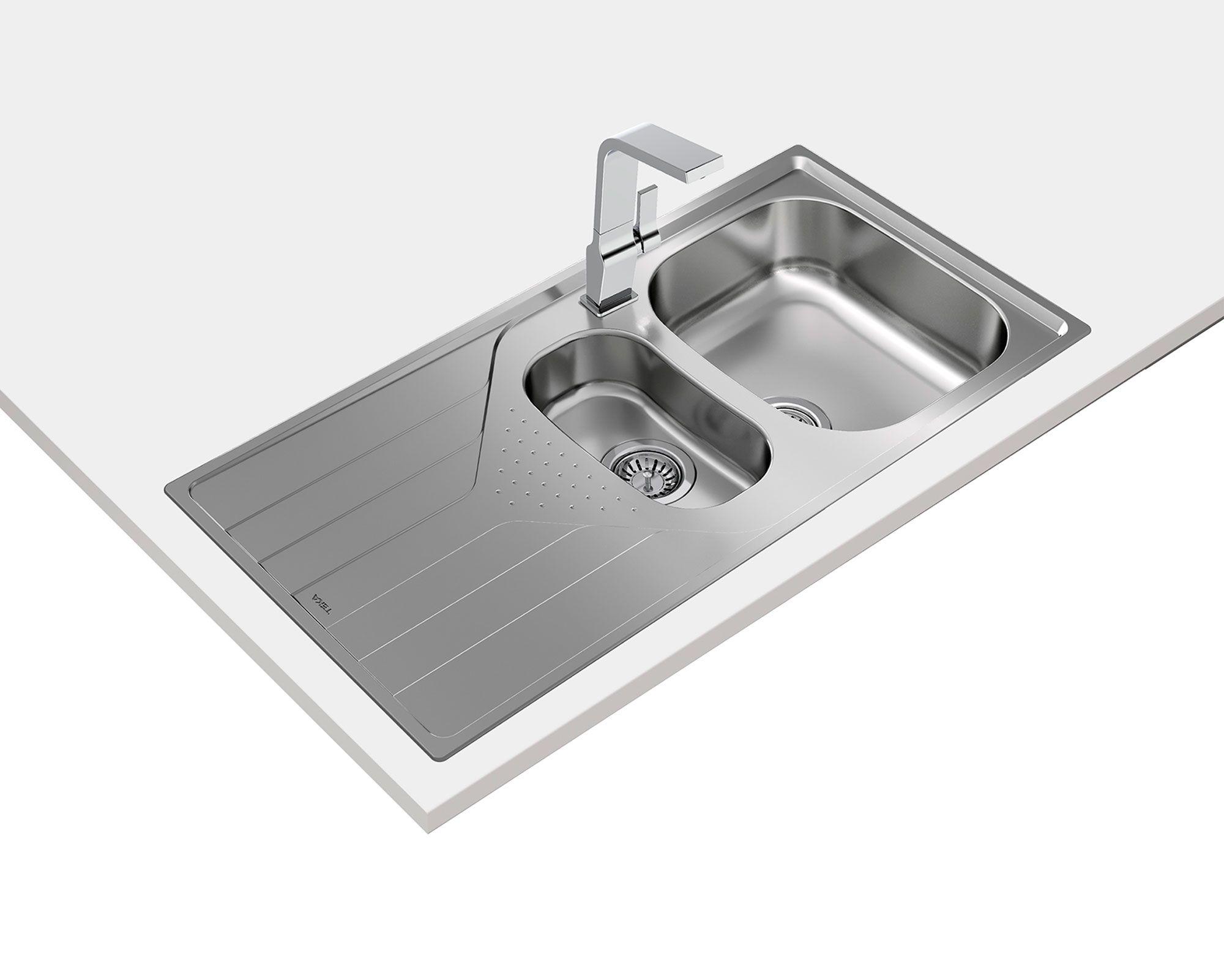 Lavaplatos empotrado 100x50 cm Universe 60 T-XP 1 1/2C 1E Teka-4