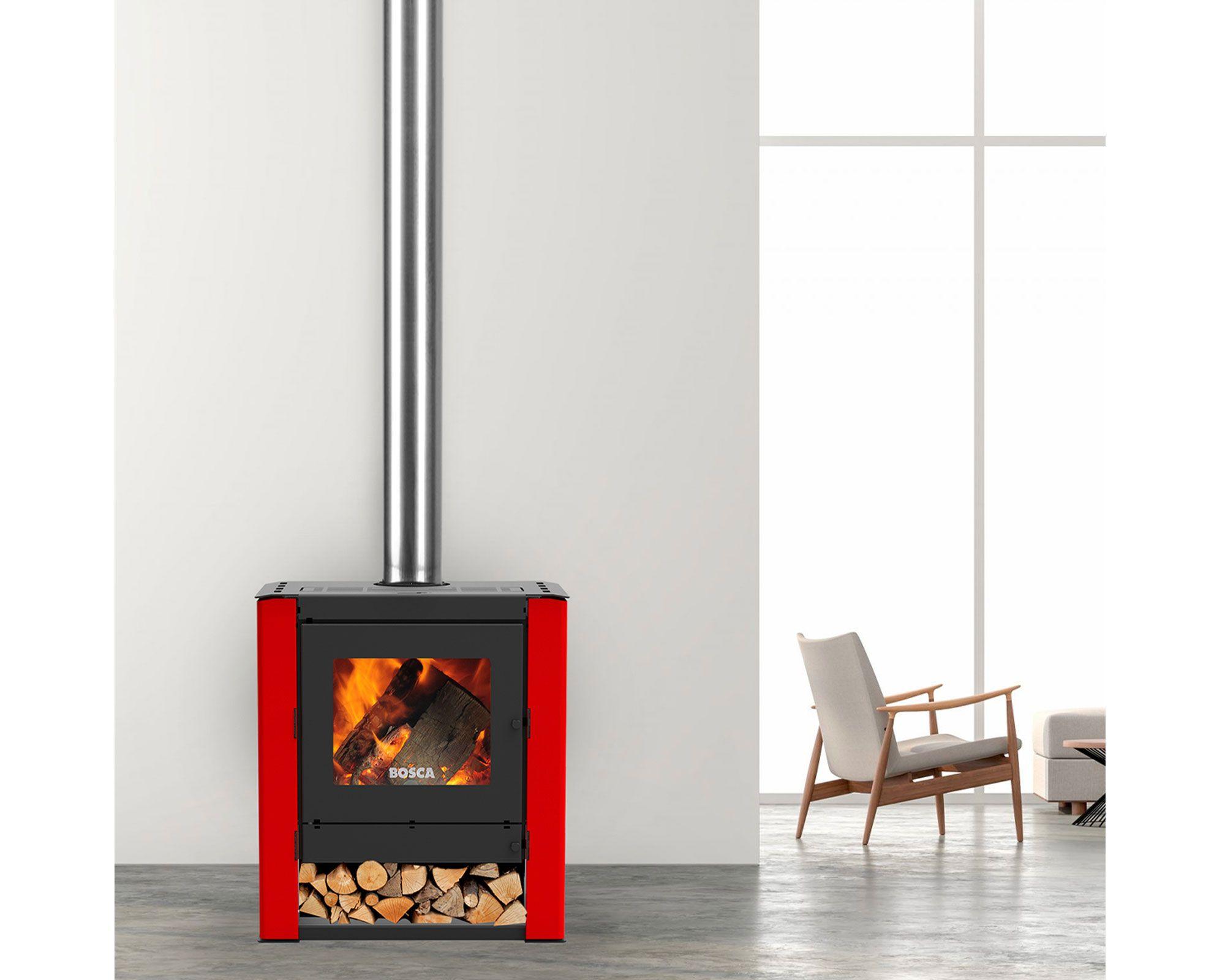 Calefactor a leña Gold 500 rojo-2