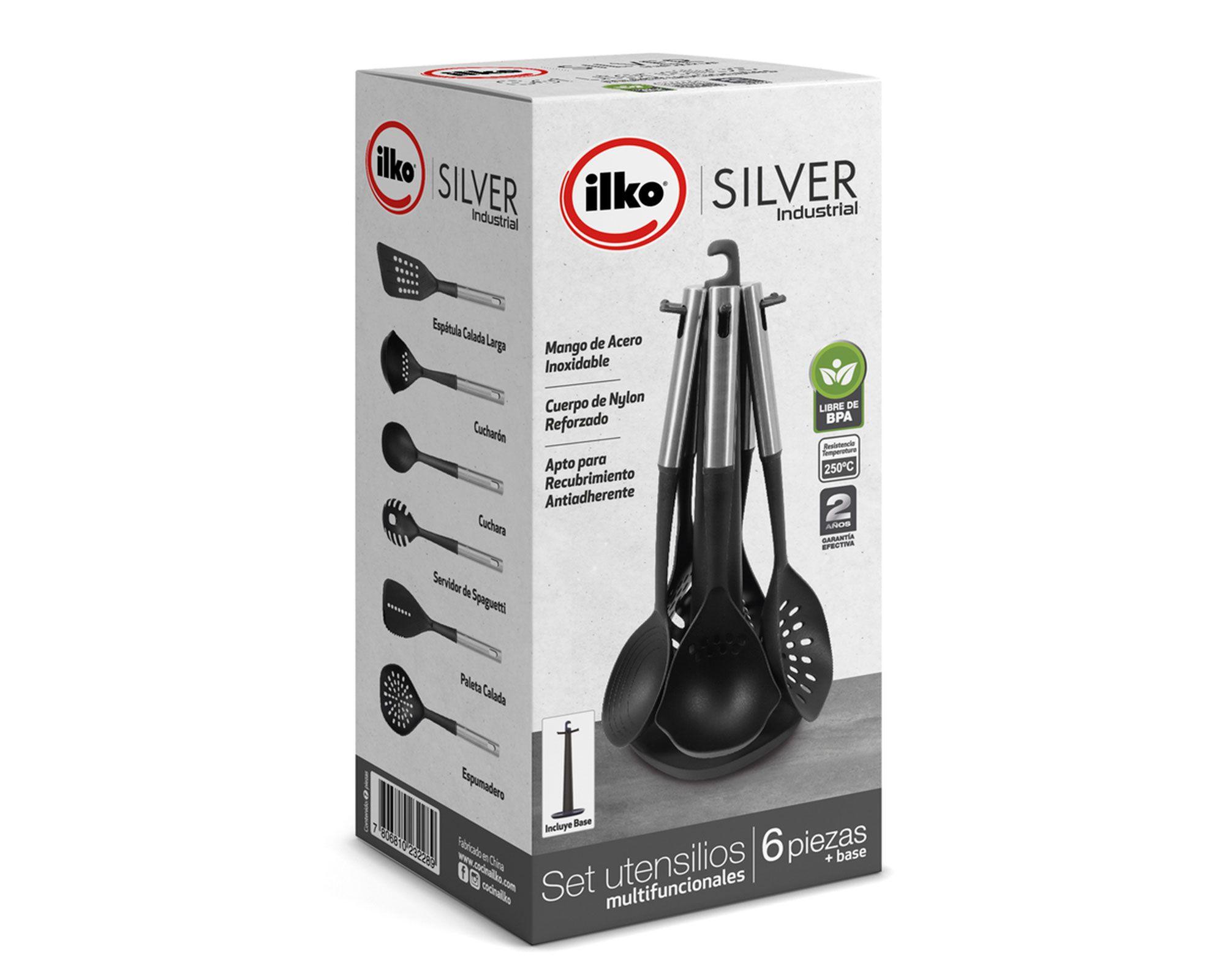 Utensilios 6 piezas Silver industrial Ilko.-3