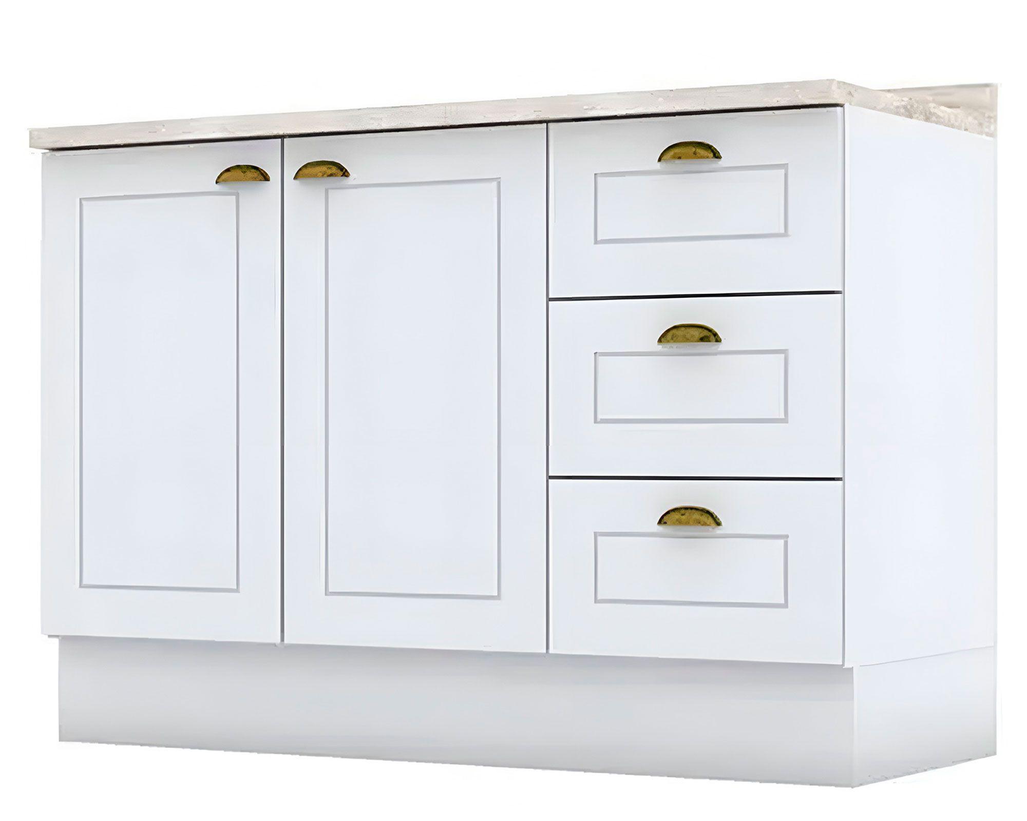 Mueble de cocina Colorado 2 puertas 3 cajones blanco-0