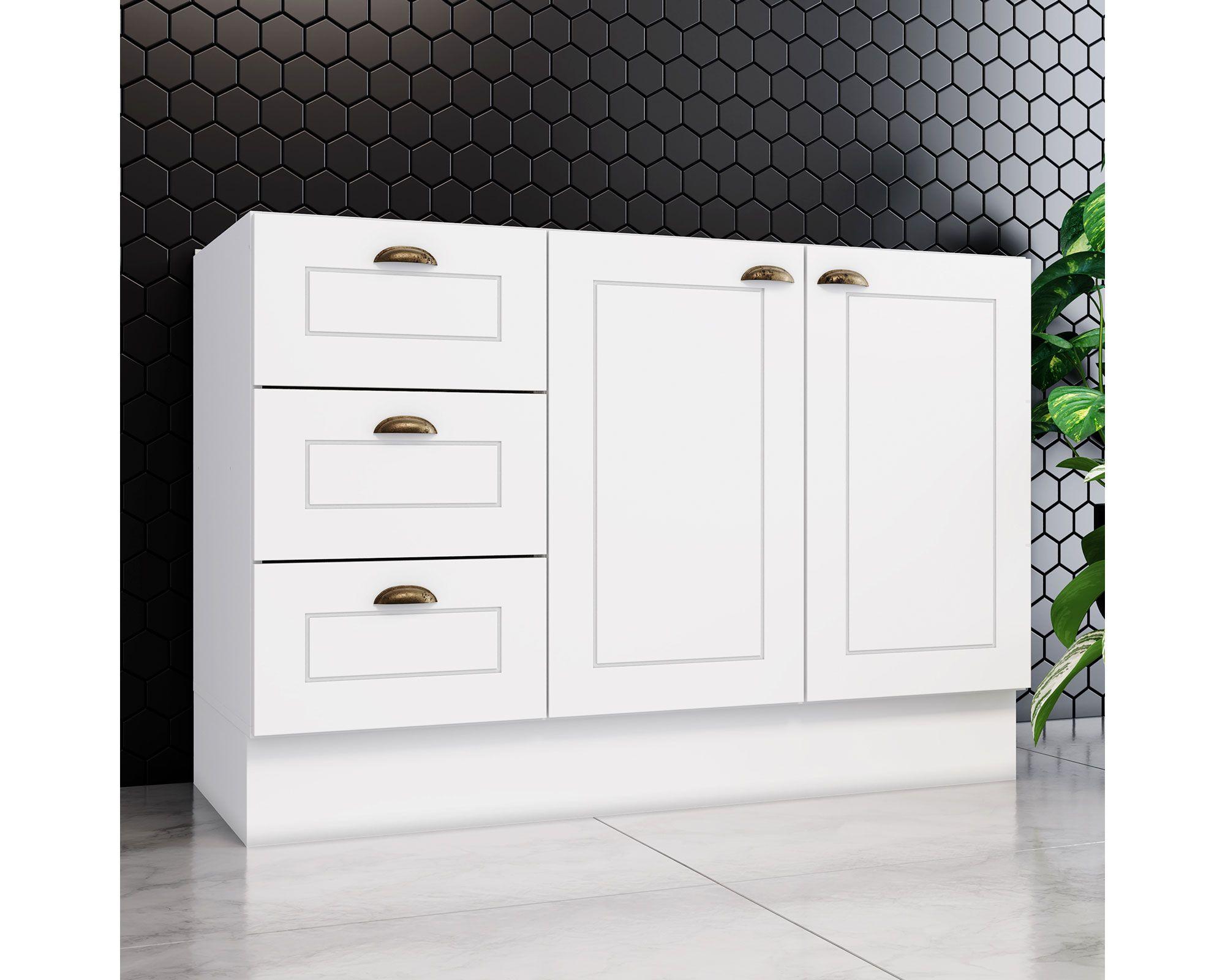 Mueble de cocina Colorado 2 puertas 3 cajones blanco-2