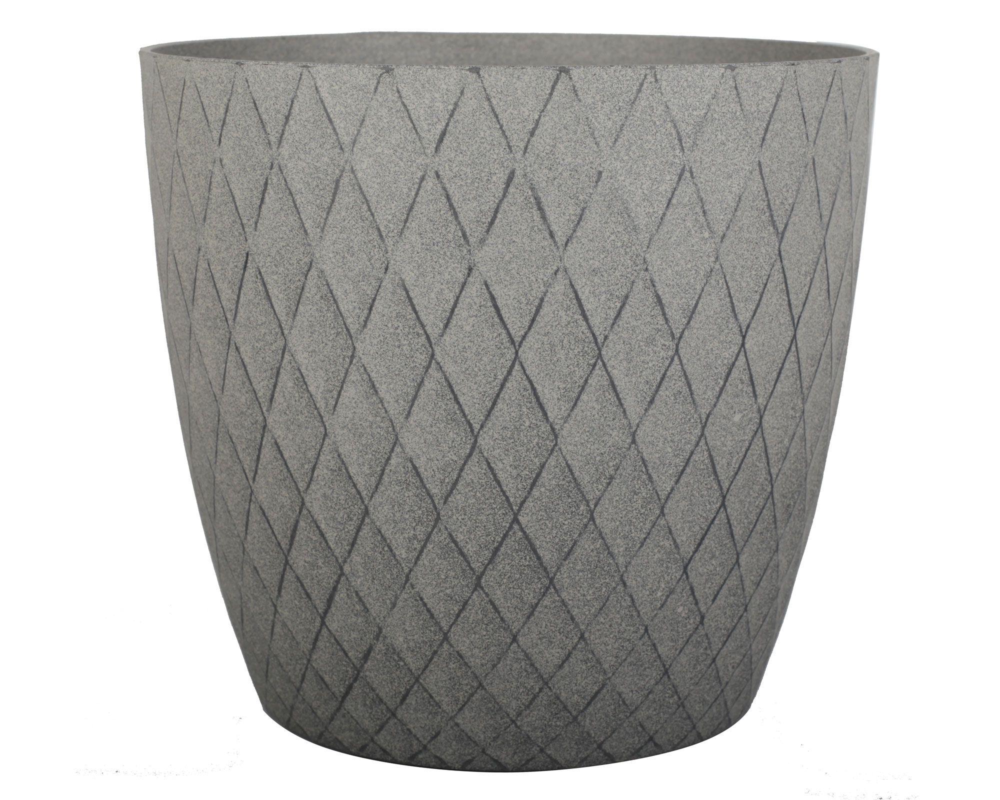 Macetero 27 cm Muriel gris oscuro Outzen-0