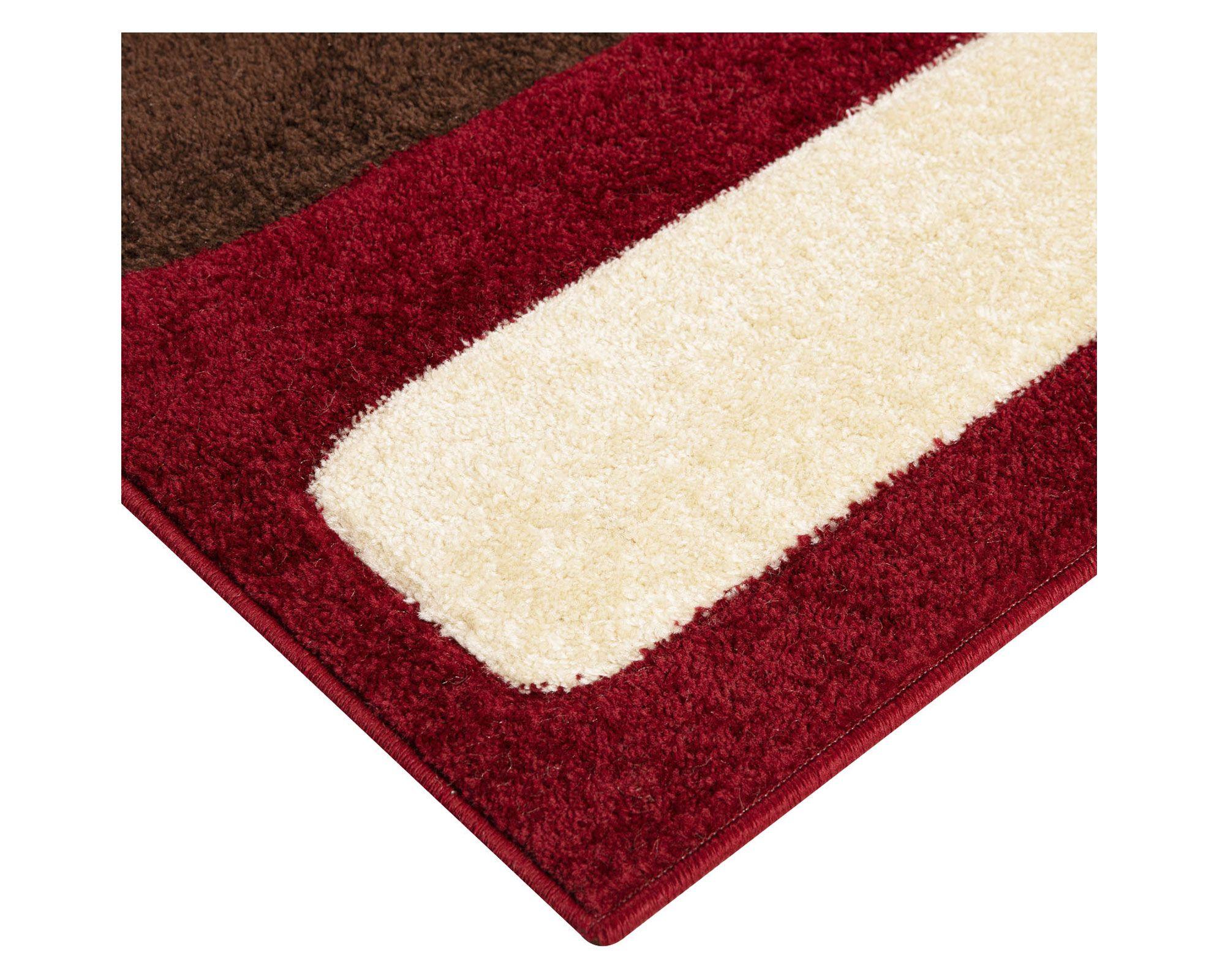 Alfombra 133x190 cm Hawaii 2 rojo/café Dib.-4