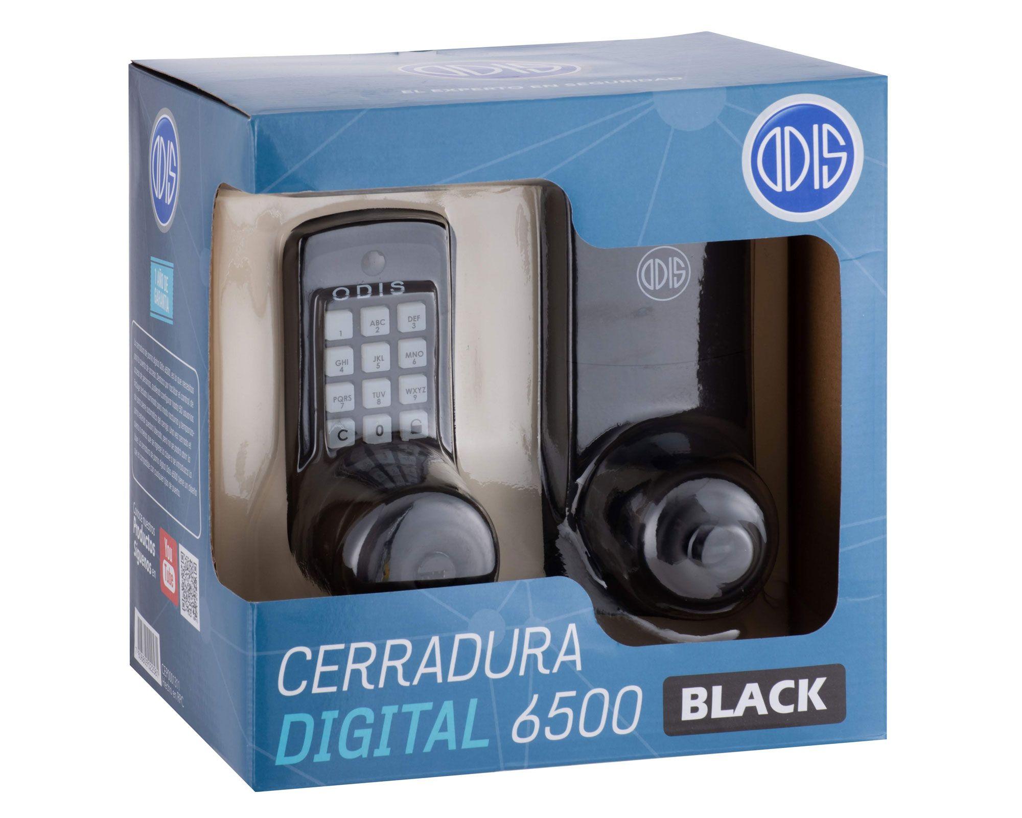 Cerradura digital pomo entrada 6500 negro Odis.-3