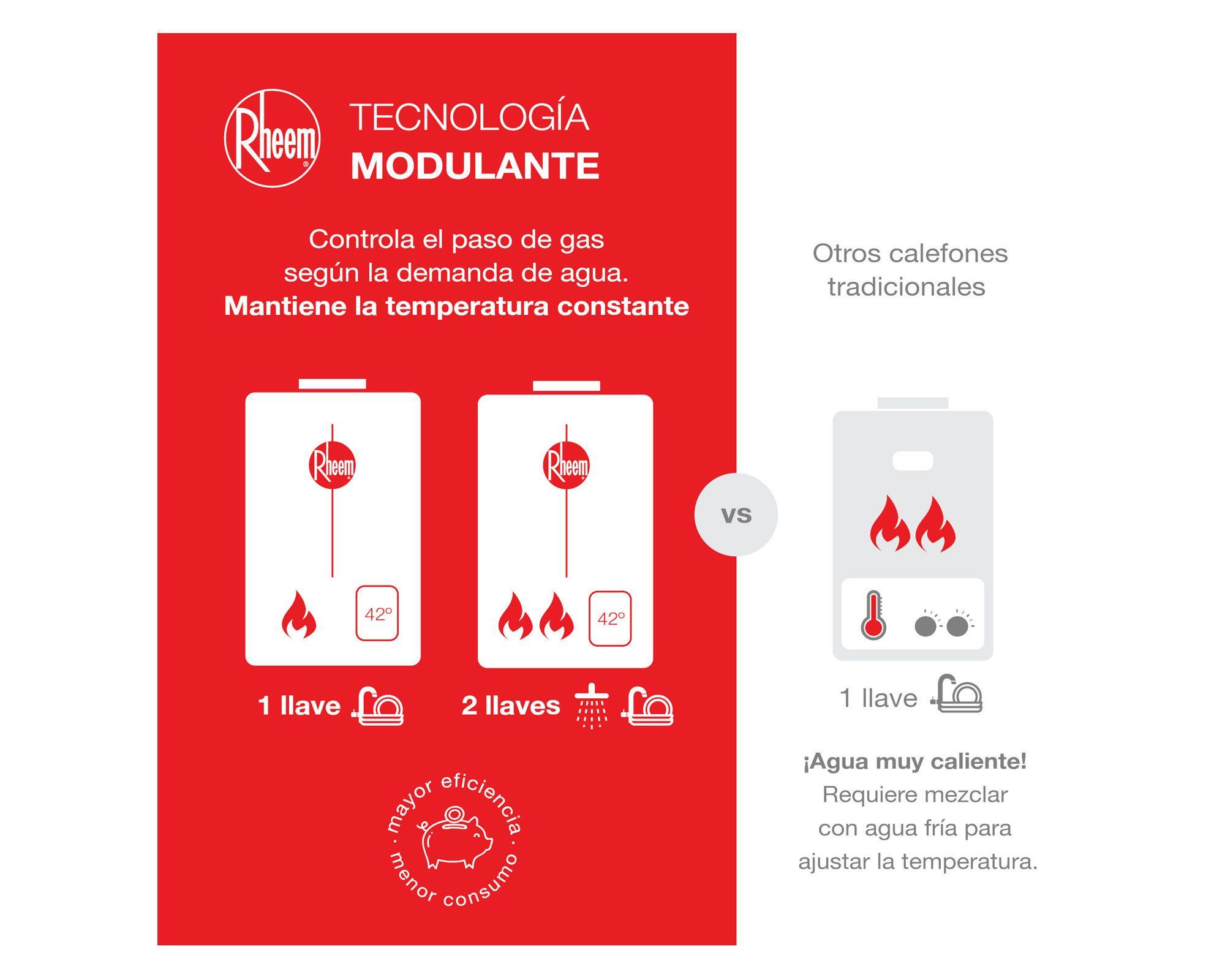 Calefont tiro forzado 16 litros Prestige gas licuado-4