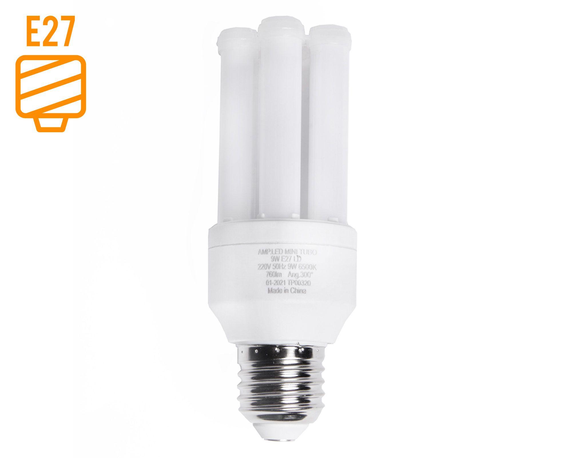 Ampolleta LED 9W E27 luz día Mini Tubo Elfa.-0