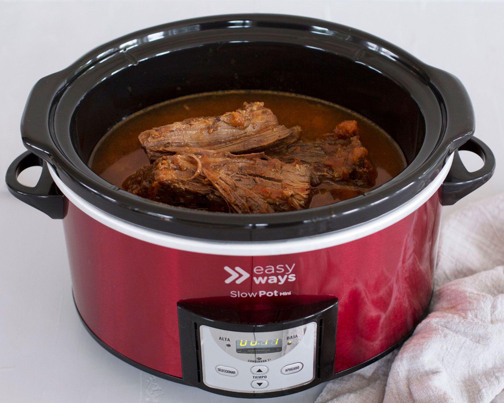 Olla eléctrica 3.8 litros Slow Pot Mini rojo-2