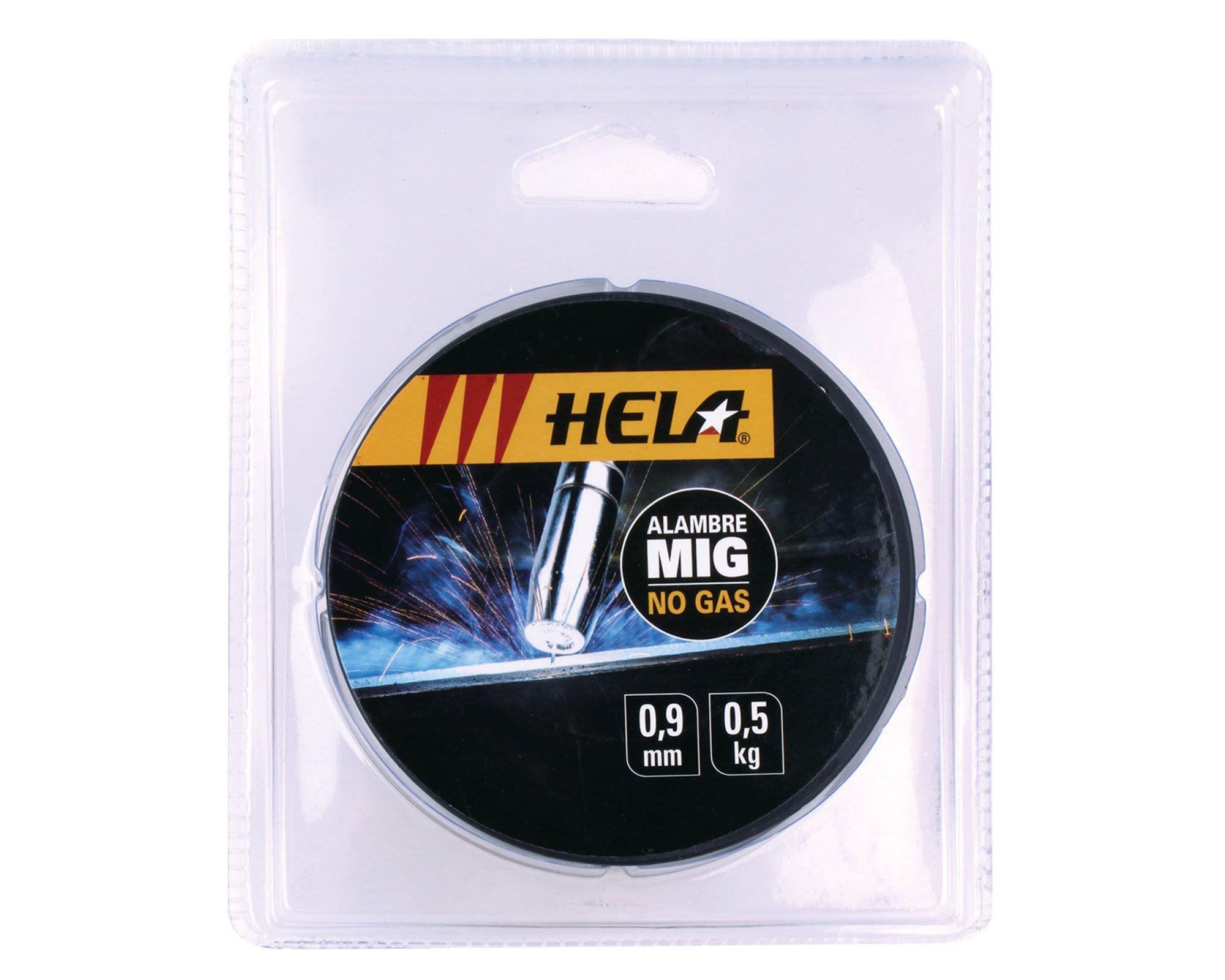 Alambre MIG 0,9 mm 0,5 kg Flux sin gas Hela-1