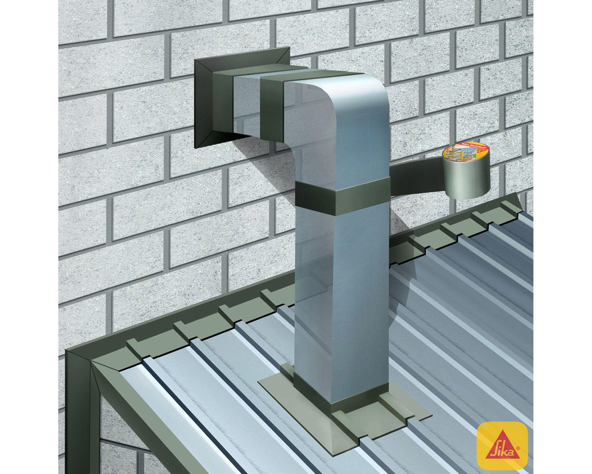 Cinta selladora tapagoteras 10 cm x 10 m Multiseal S plata Sika.-2