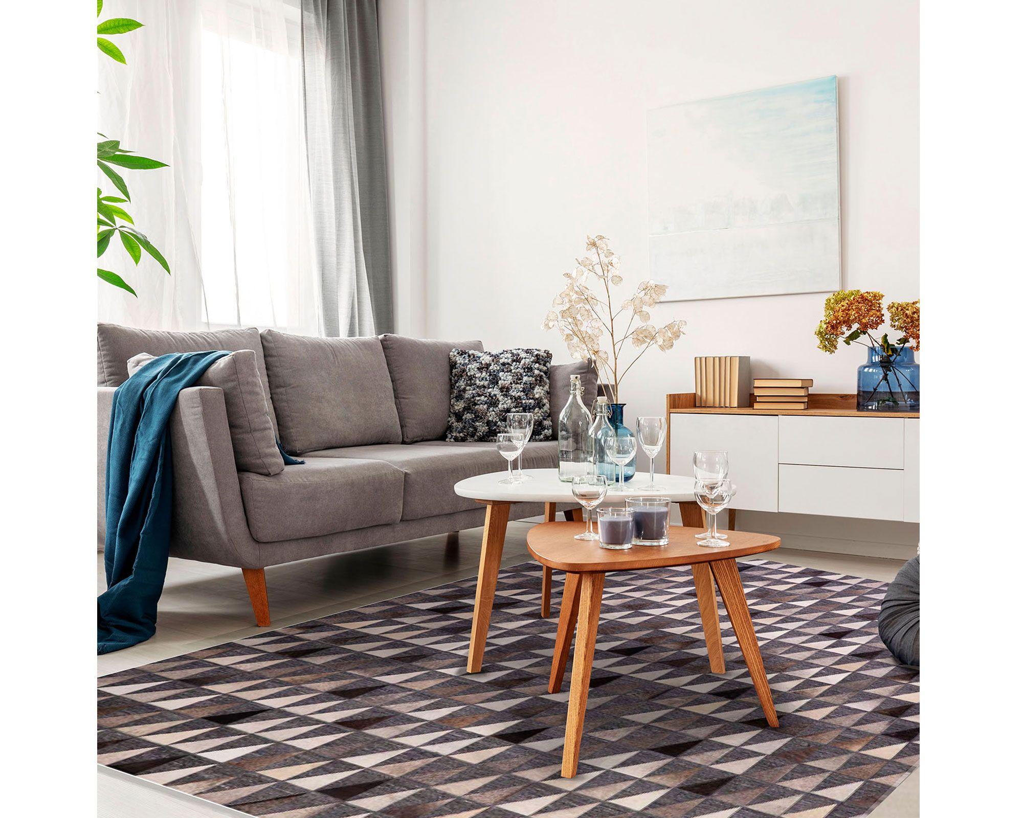 Alfombra 160x230 cm Natural Leather gris Dib.-3