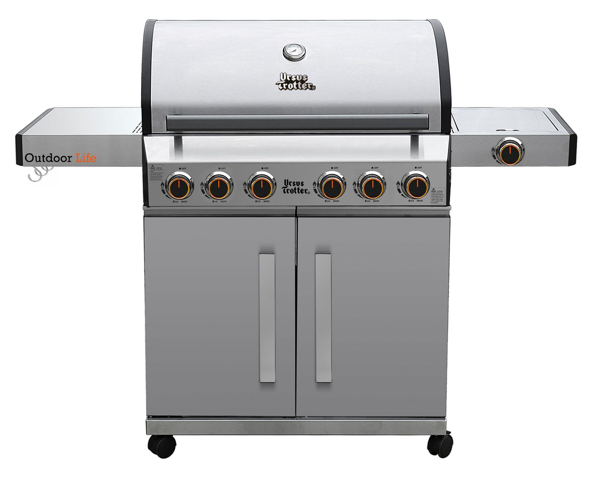 Parrilla a gas UT BBQ 6QA Led Inox  6 quemadores-0
