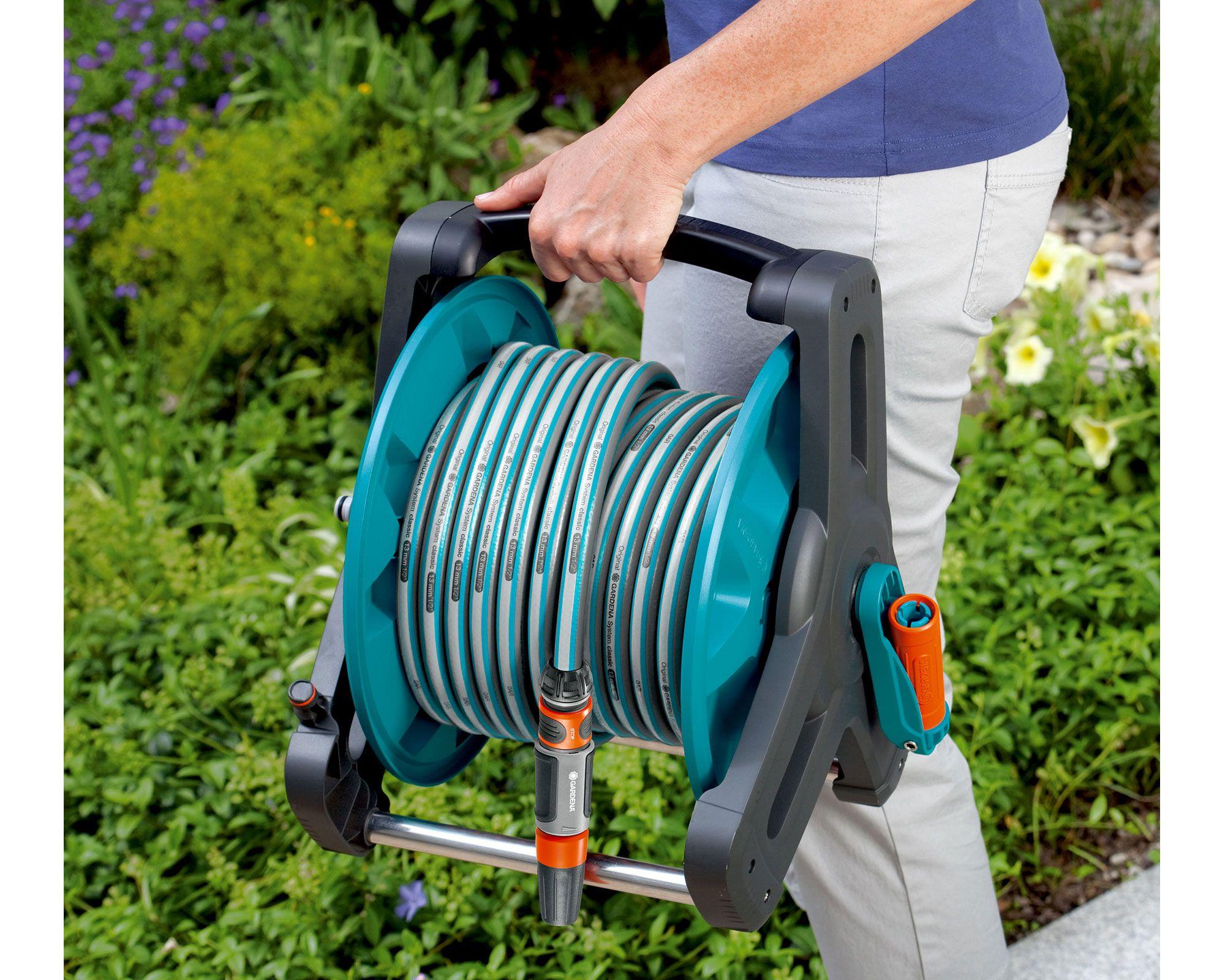 Enrollador de manguera 50 m Gardena.-3
