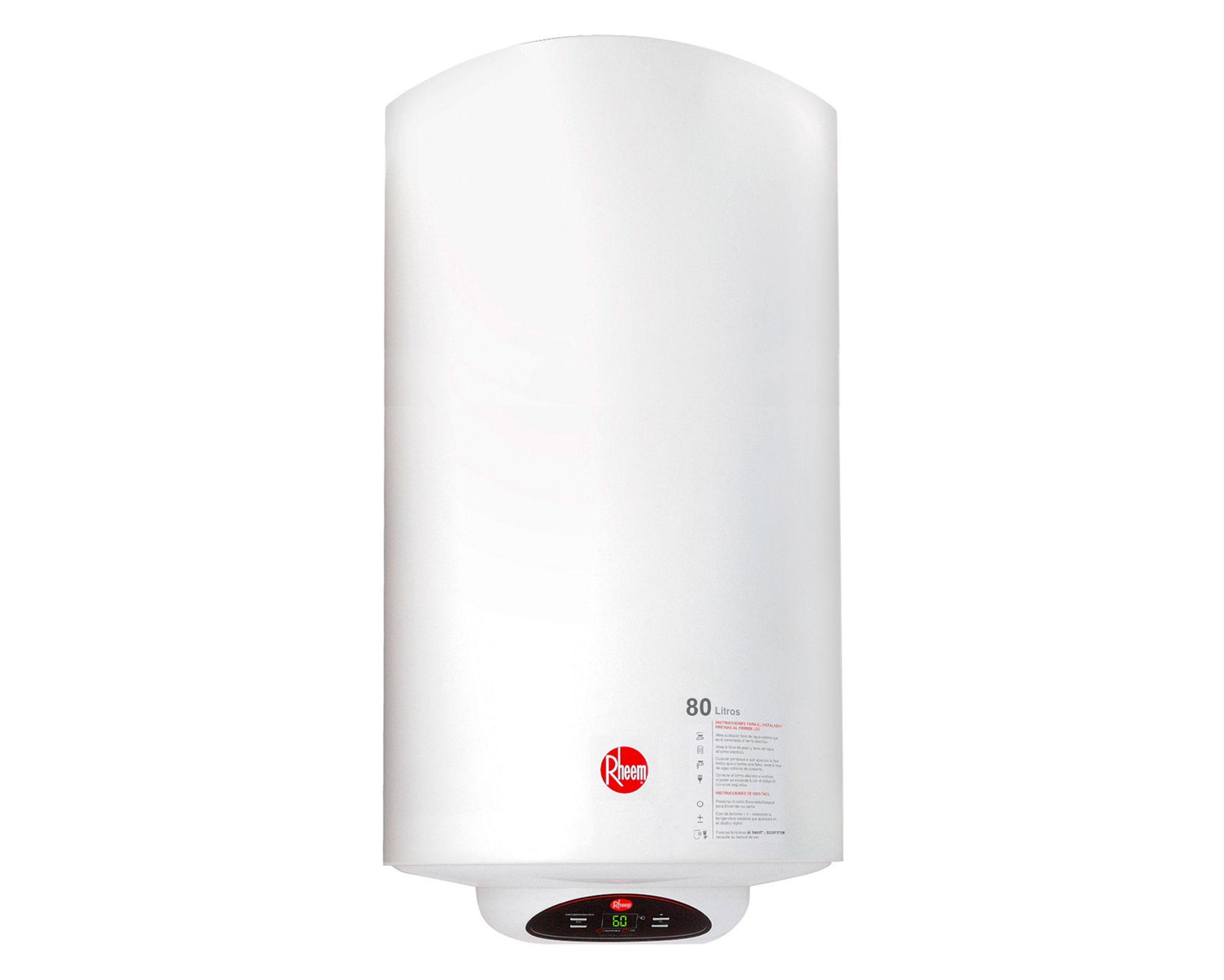Termo eléctrico digital 80 litros blanco Rheem.-7
