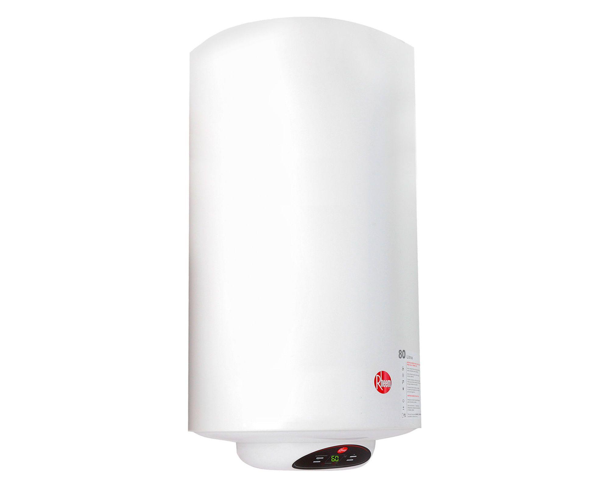 Termo eléctrico digital 80 litros blanco Rheem.-1