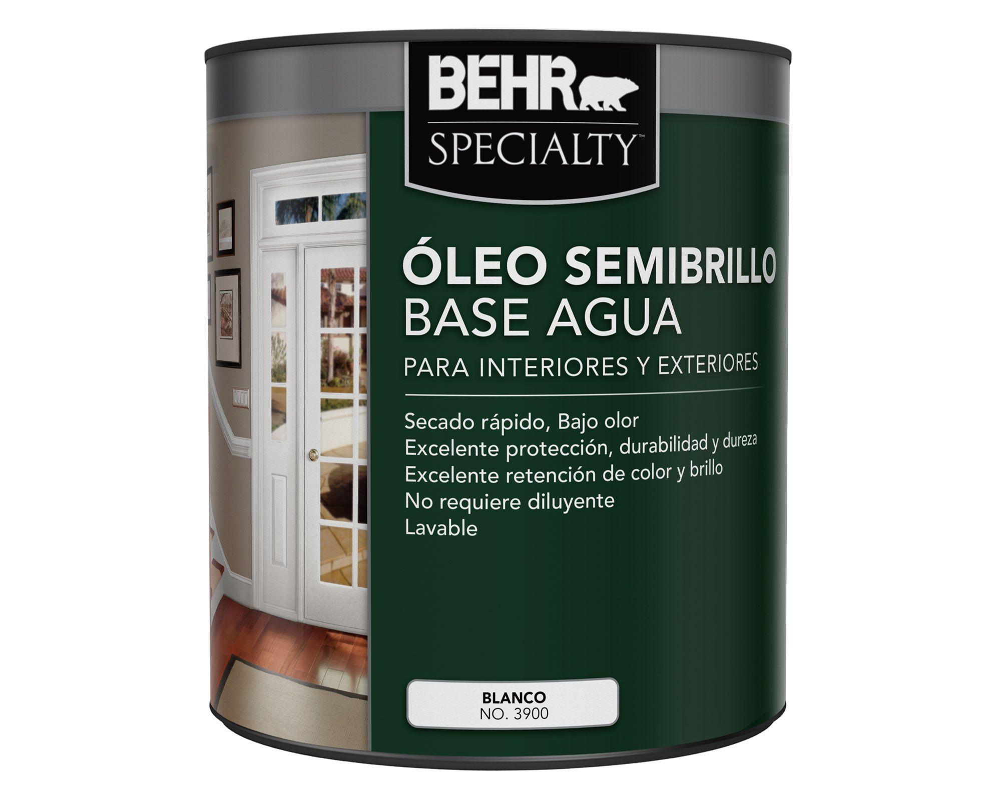 Óleo al agua 1/4 galón Specialty oscuro semi brillante Behr.-0