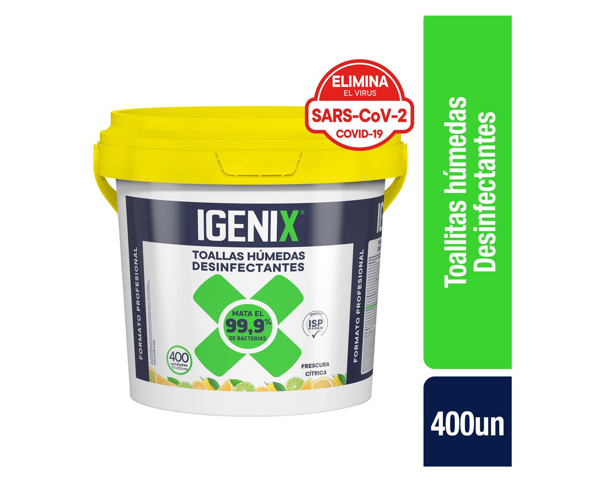 Toallitas húmedas desinfectantes 400 unidades Igenix.-0