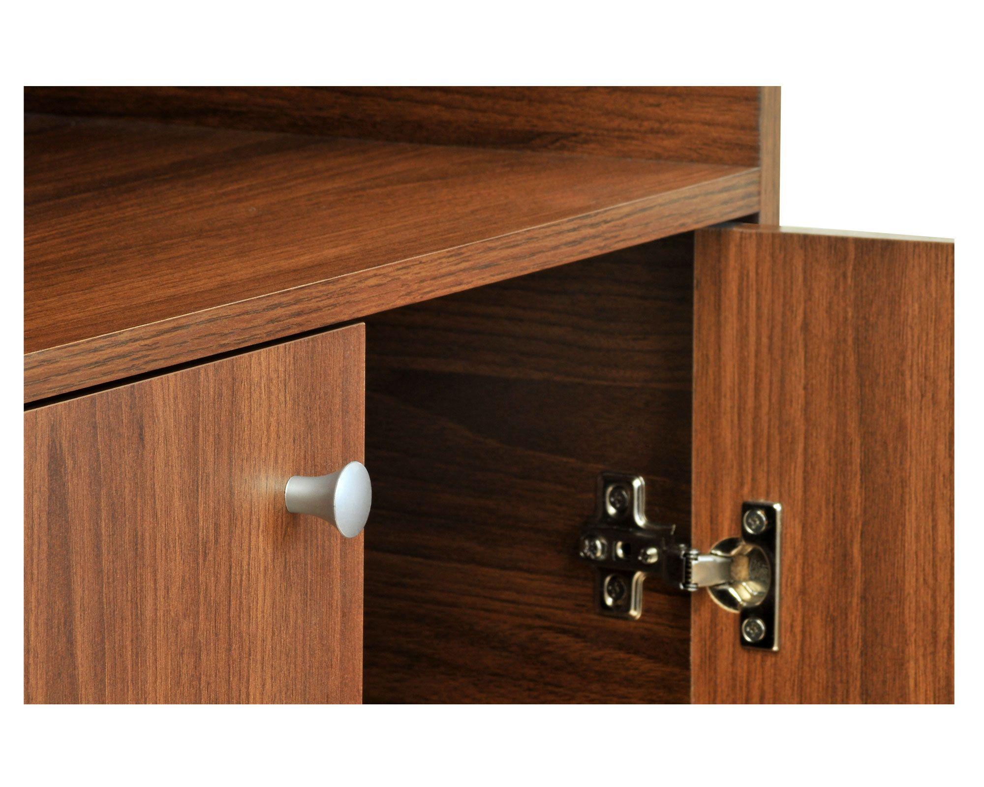 Librero 2 puertas nogal Mobikit-2