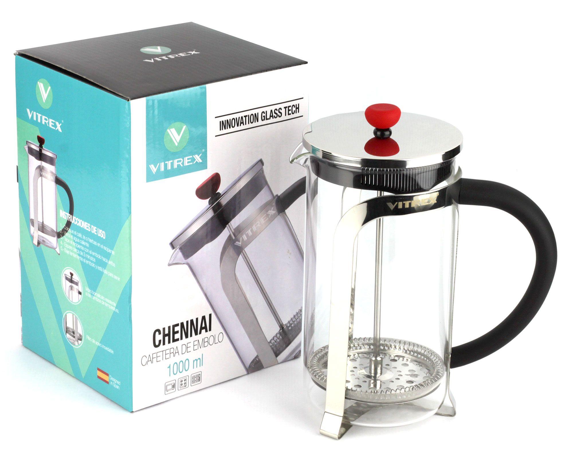 Cafetera 1 litro Chennai Vitrex.-1