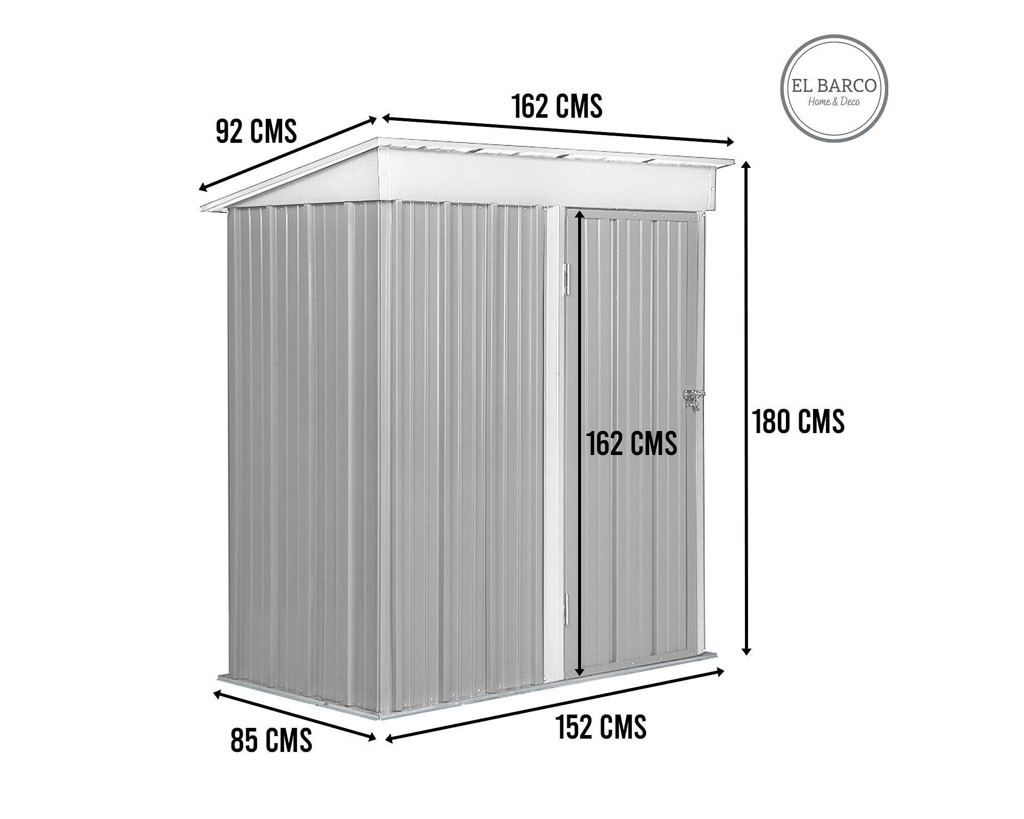 Bodega jardín 180x162x92 cm Boxshed gris.-3