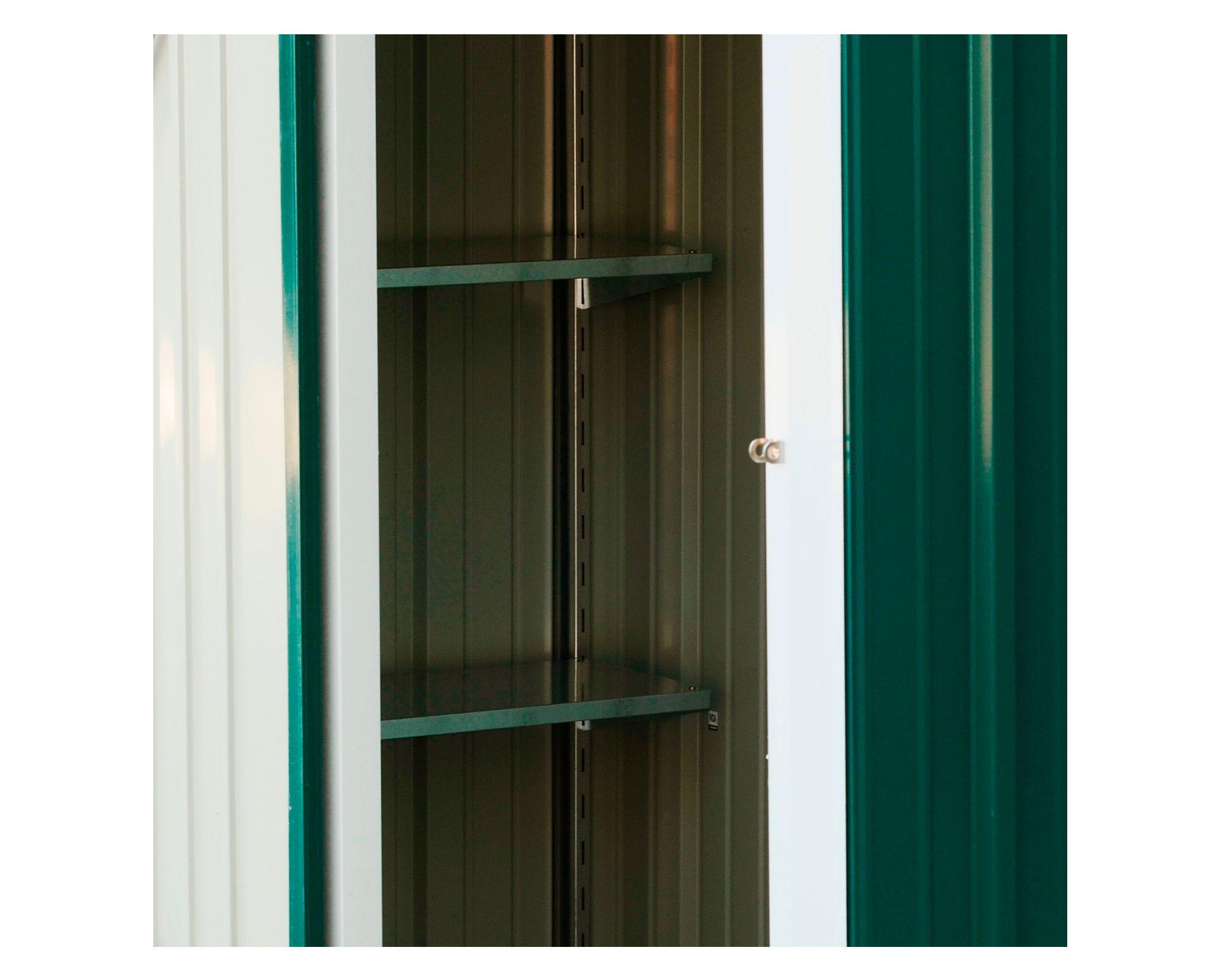 Bodega jardín con repisas 162x92x180 cm Boxshed verde-3