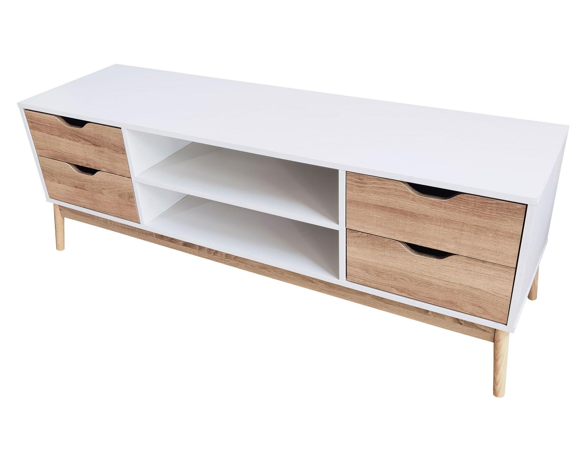 Rack TV Florencia natural/blanco M+Design-2