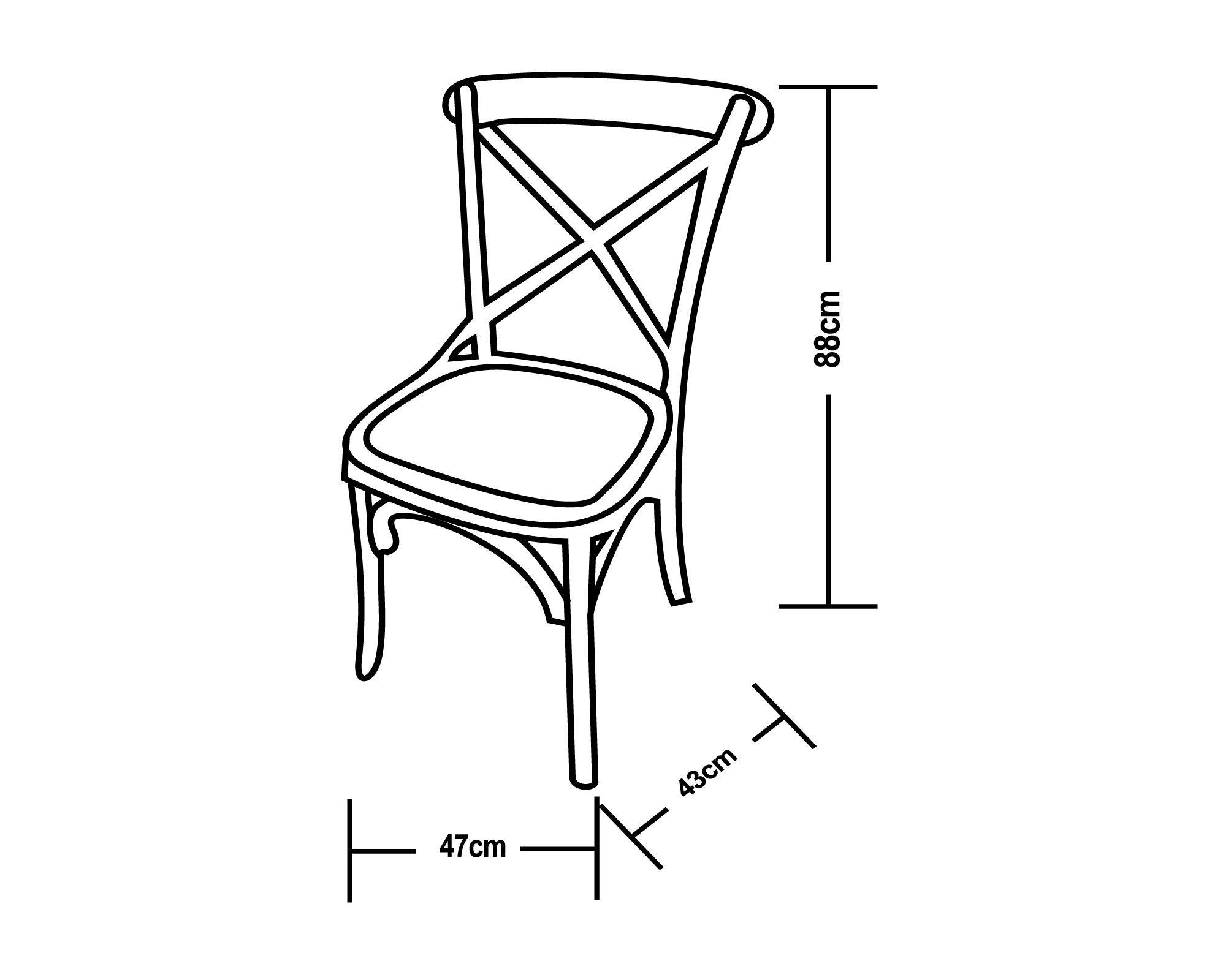 Silla Rustic natural/negro M+Design-3