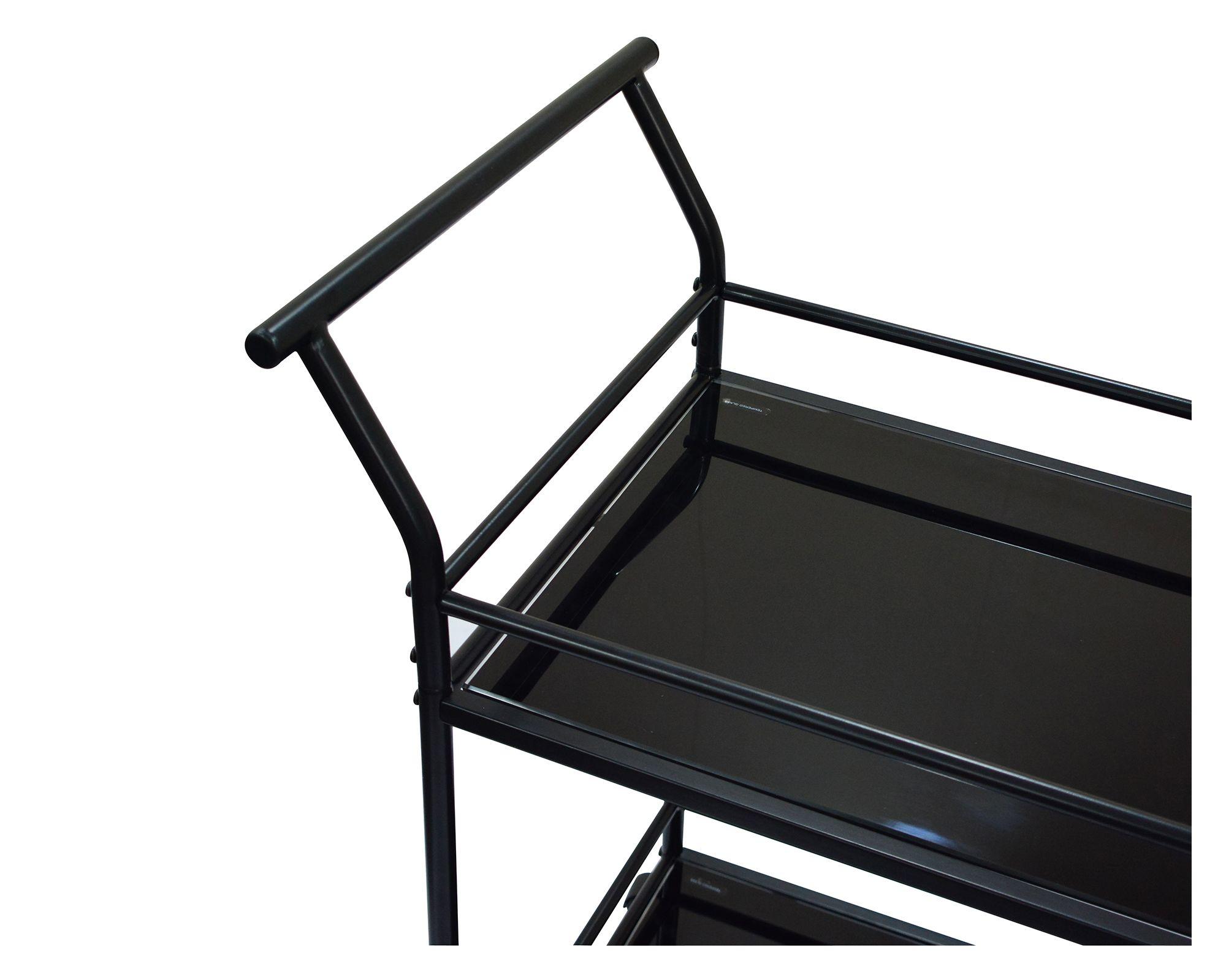 Carro bar negro 81x75x44.5 cm-2