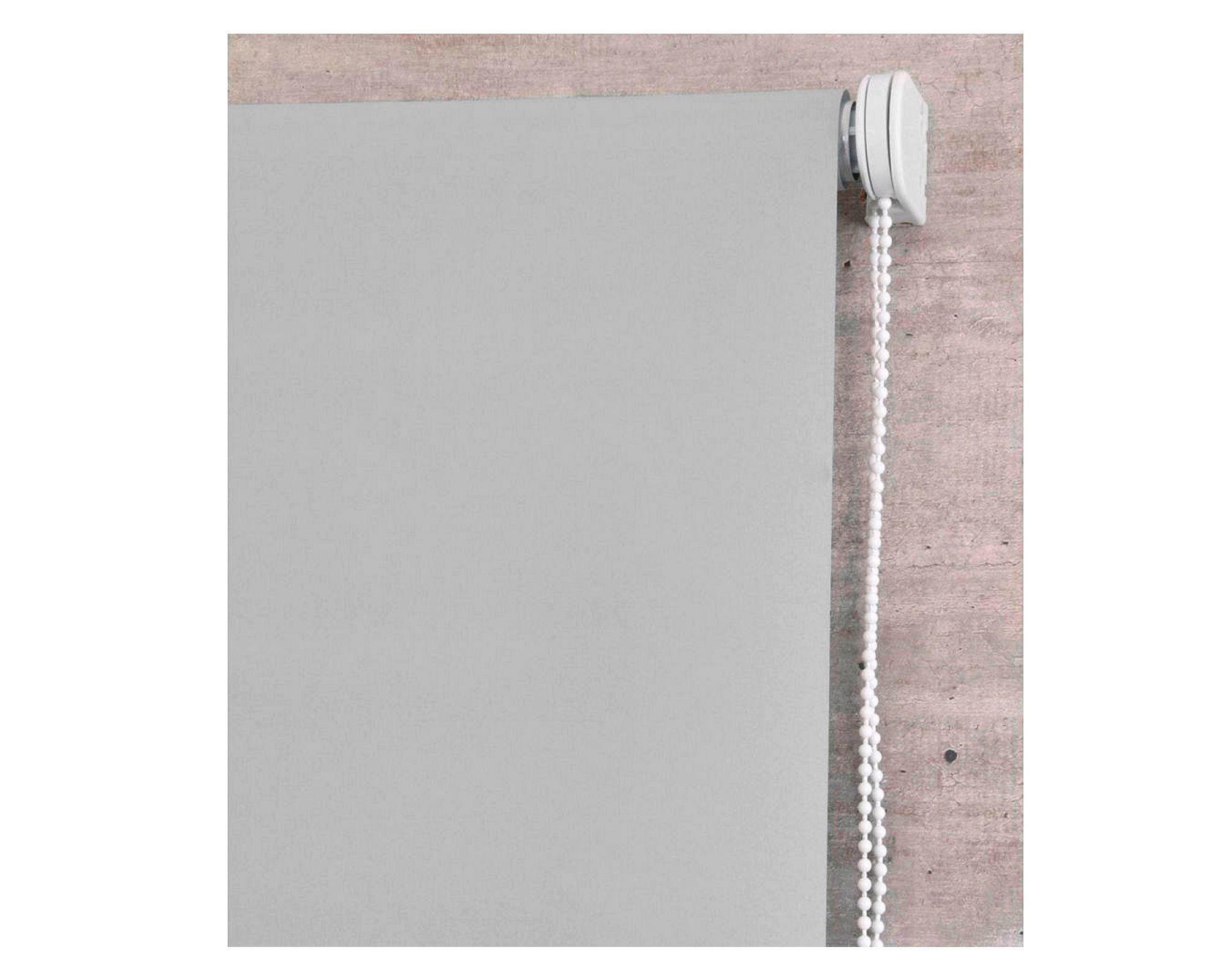 Cortina roller blackout 250x250cm cm liso gris claro Cotidiana-3