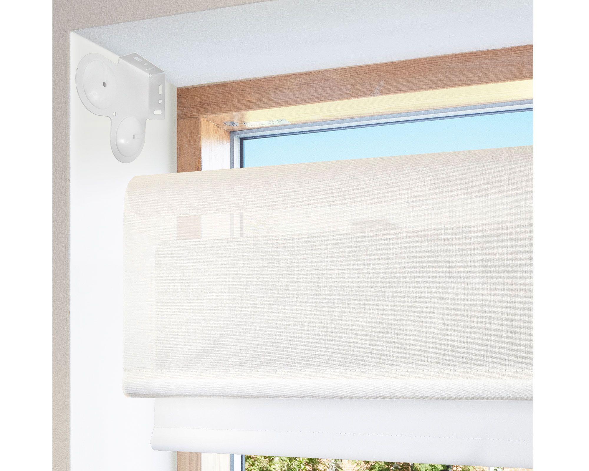 Cortina roller blackout doble 250x250 cm liso blanco Cotidiana-5