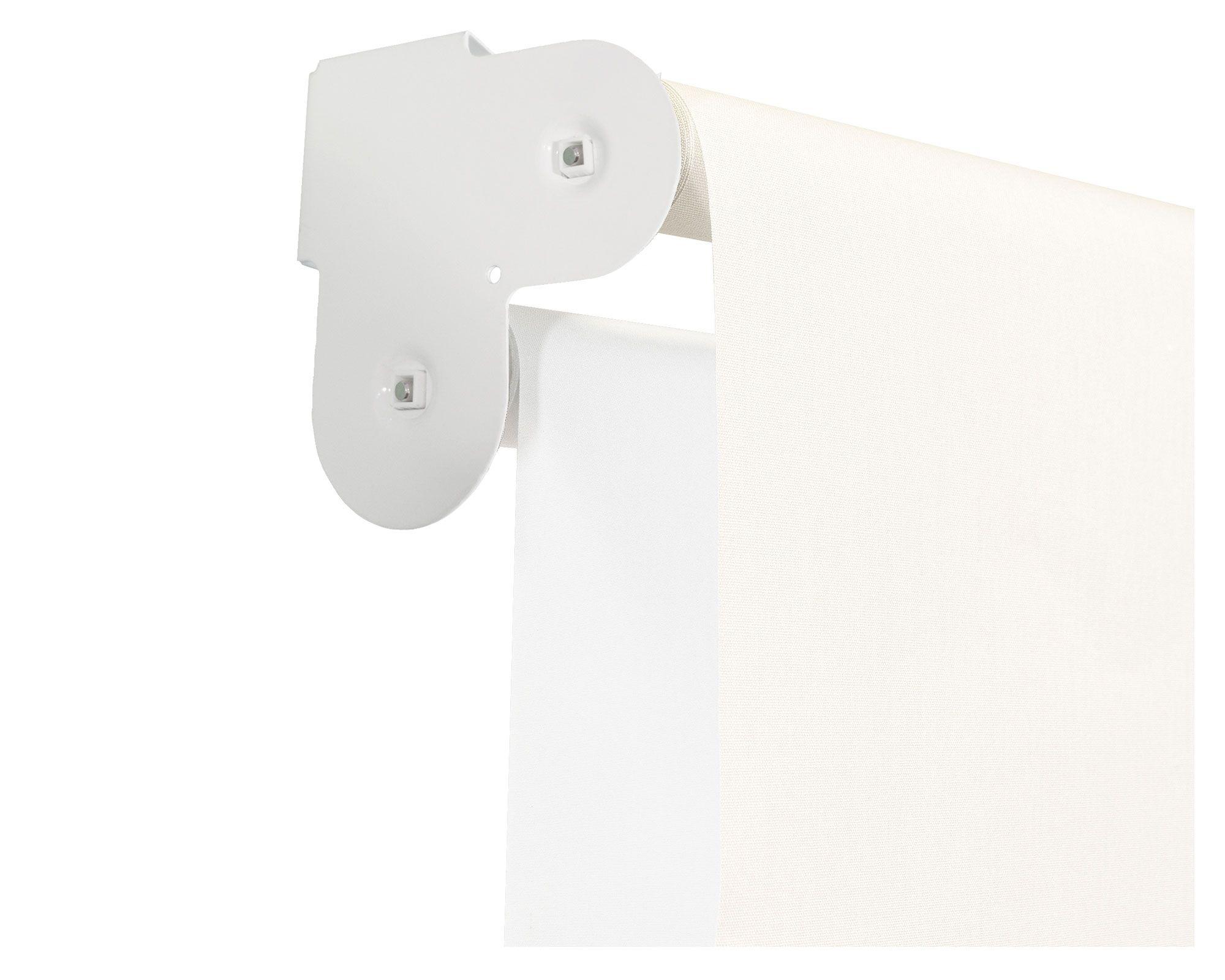 Cortina roller blackout doble 250x250 cm liso blanco Cotidiana-1