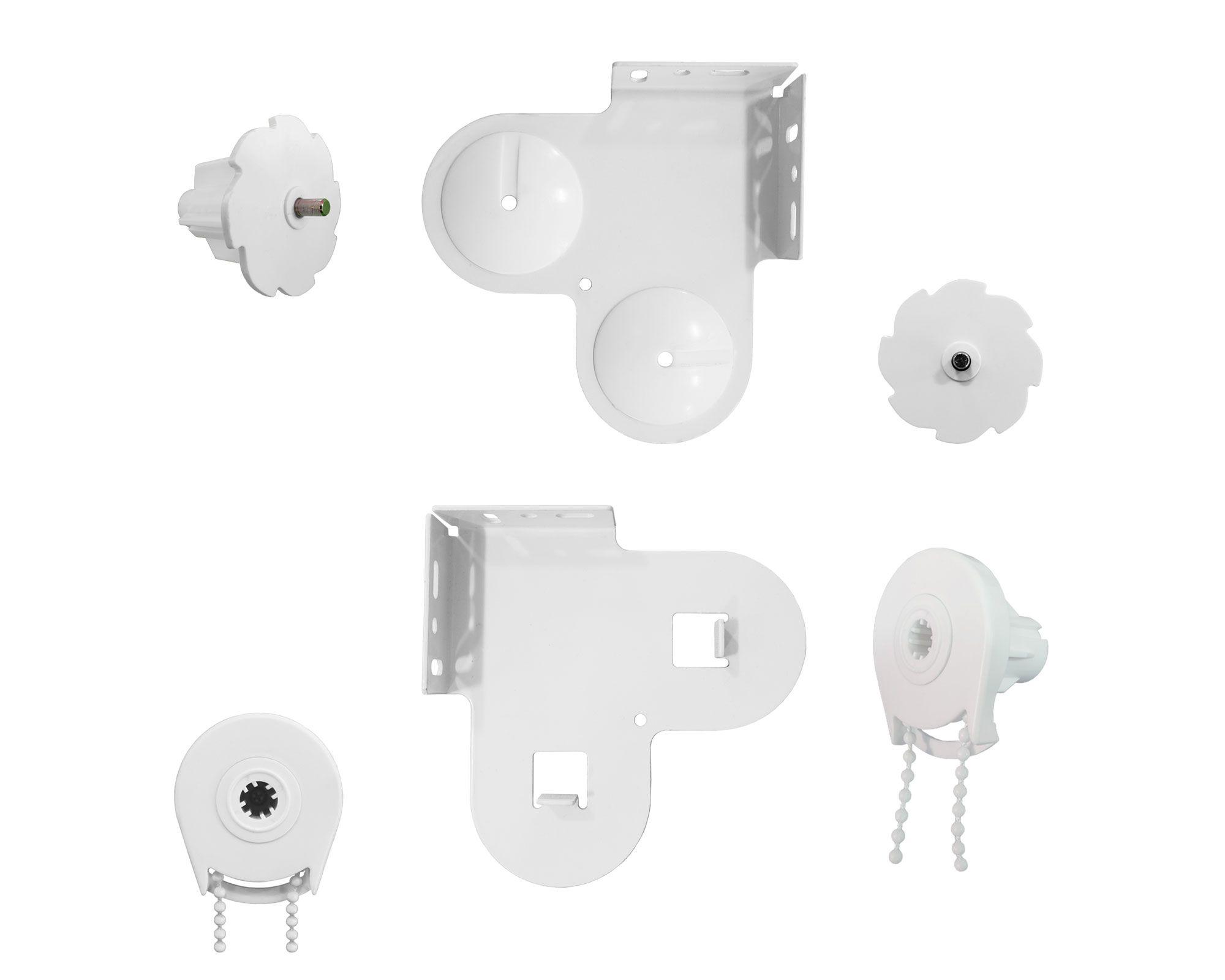 Cortina roller blackout doble 250x250 cm liso blanco Cotidiana-4