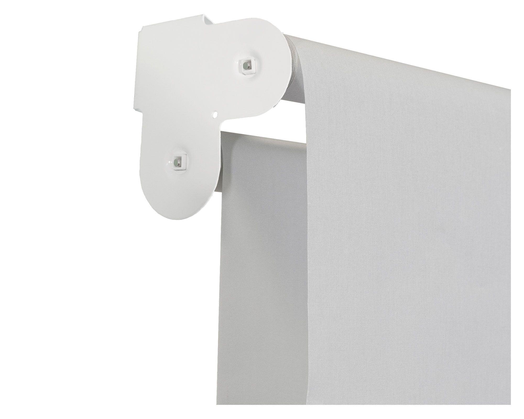 Cortina roller blackout doble 250x250 cm liso gris Cotidiana-1