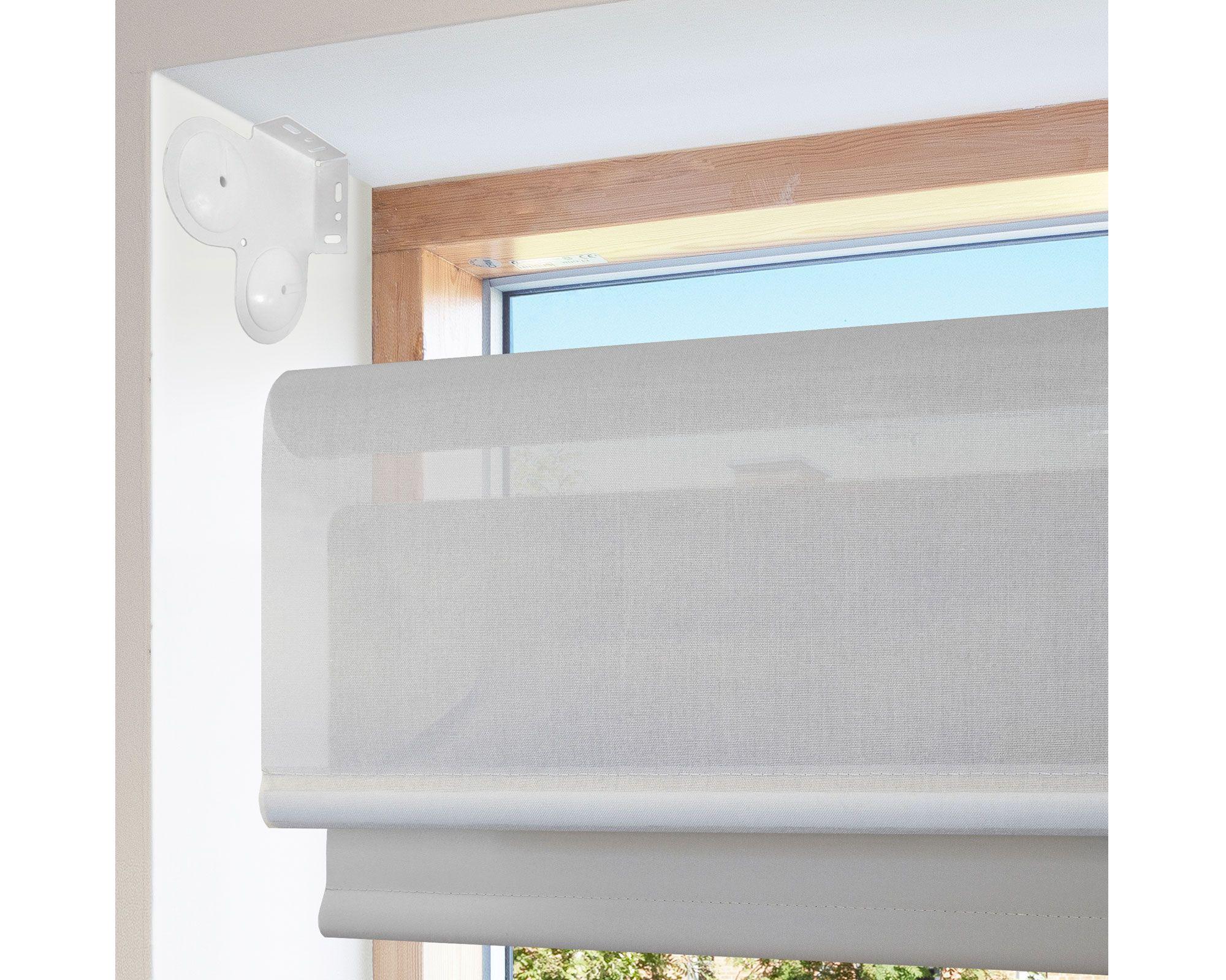 Cortina roller blackout doble 250x250 cm liso gris Cotidiana-5