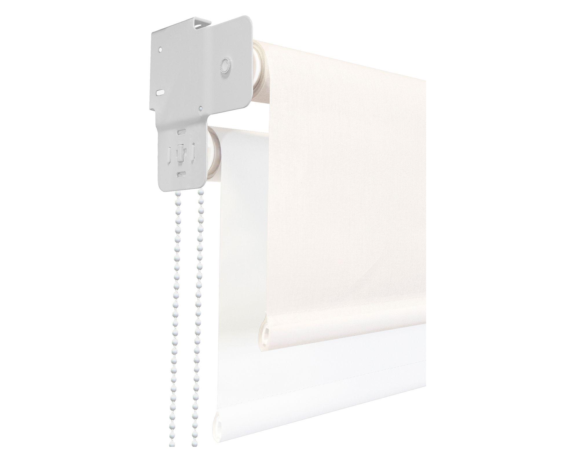 Cortina roller blackout doble 180x165 cm Sunscreen blanco Cotidiana-1
