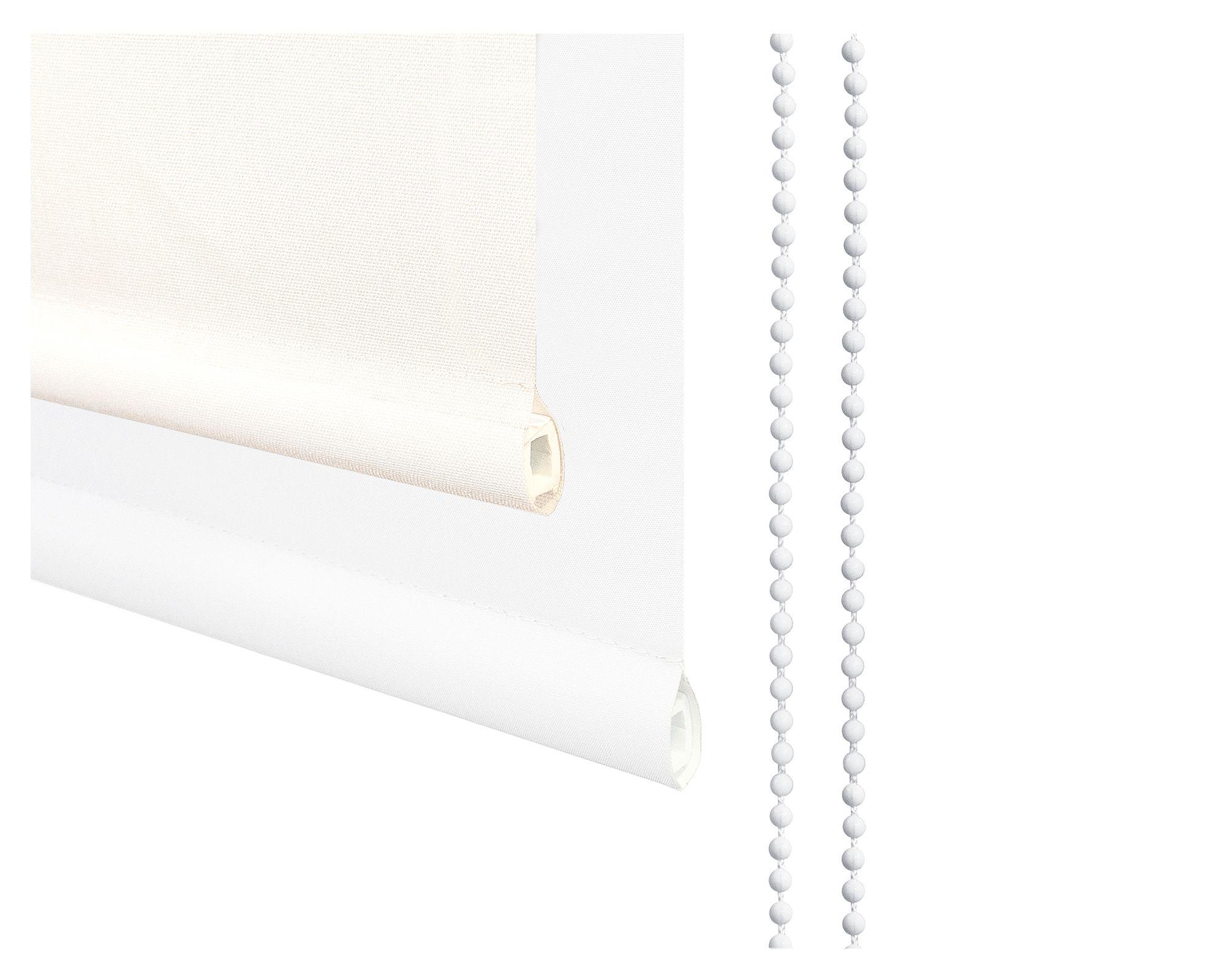 Cortina roller blackout doble 180x165 cm Sunscreen blanco Cotidiana-3