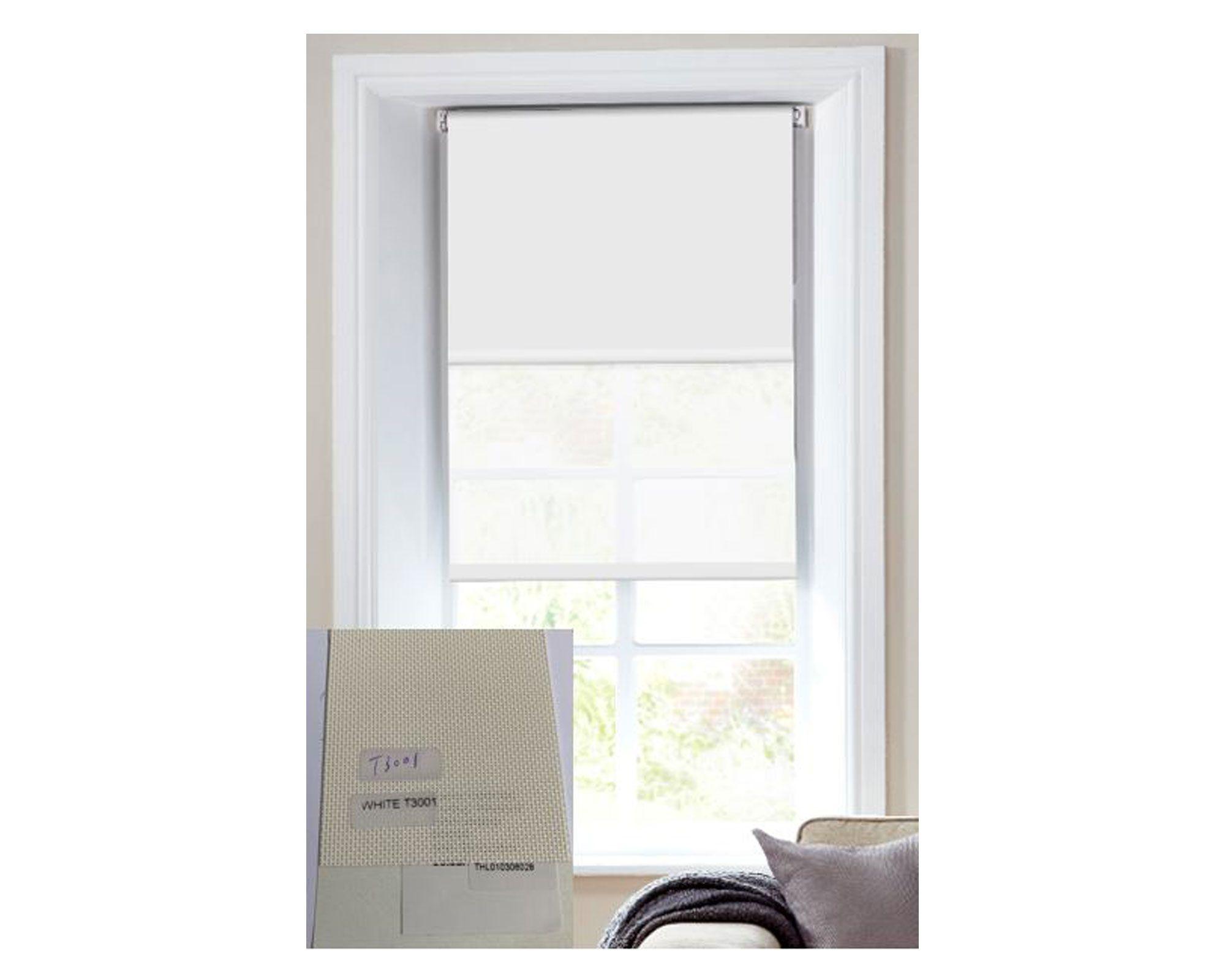 Cortina roller blackout doble 160x250 cm Sunscreen blanco Cotidiana-0