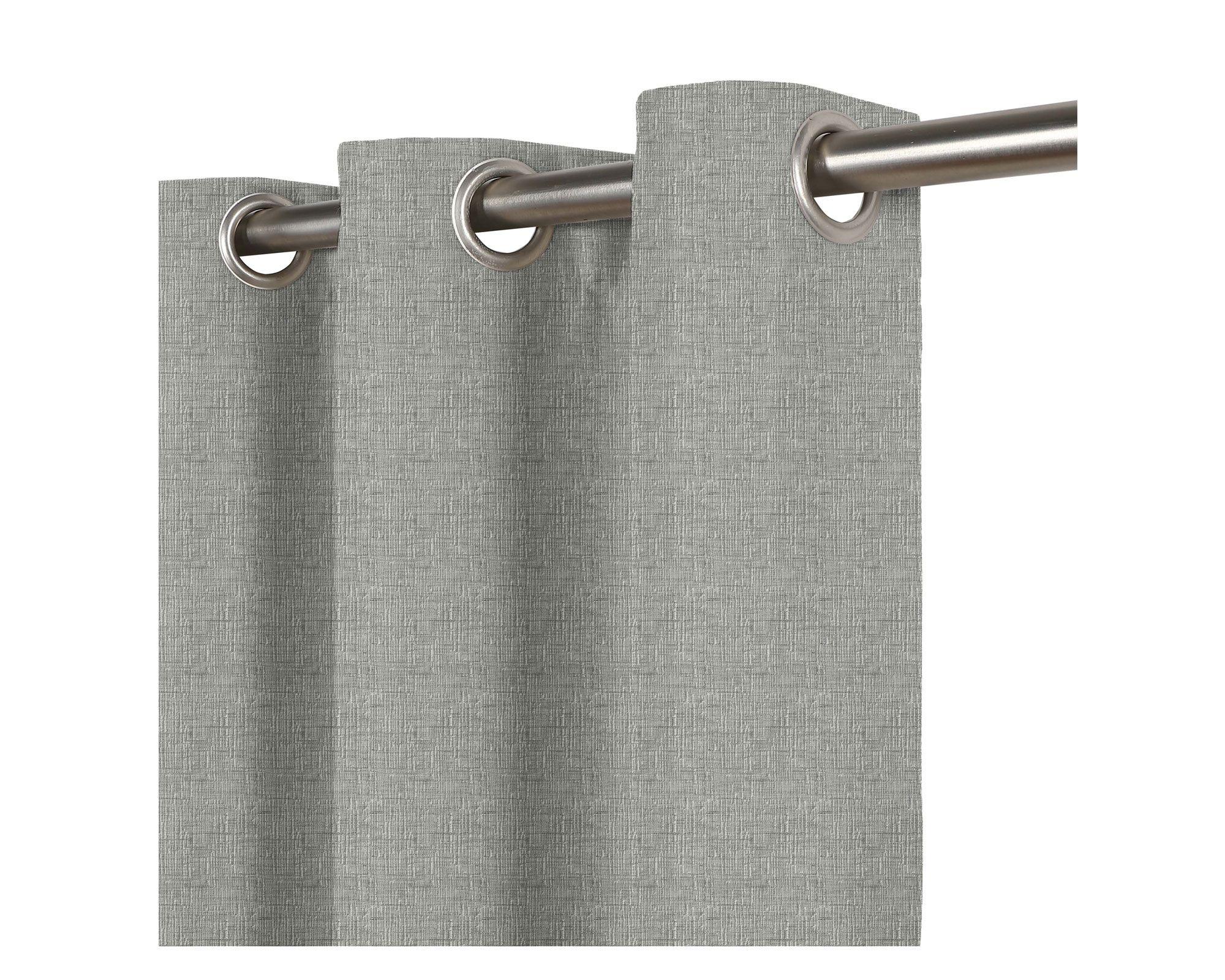 Cortina ojetillos 130x230 cm textura gris Cotidiana-1