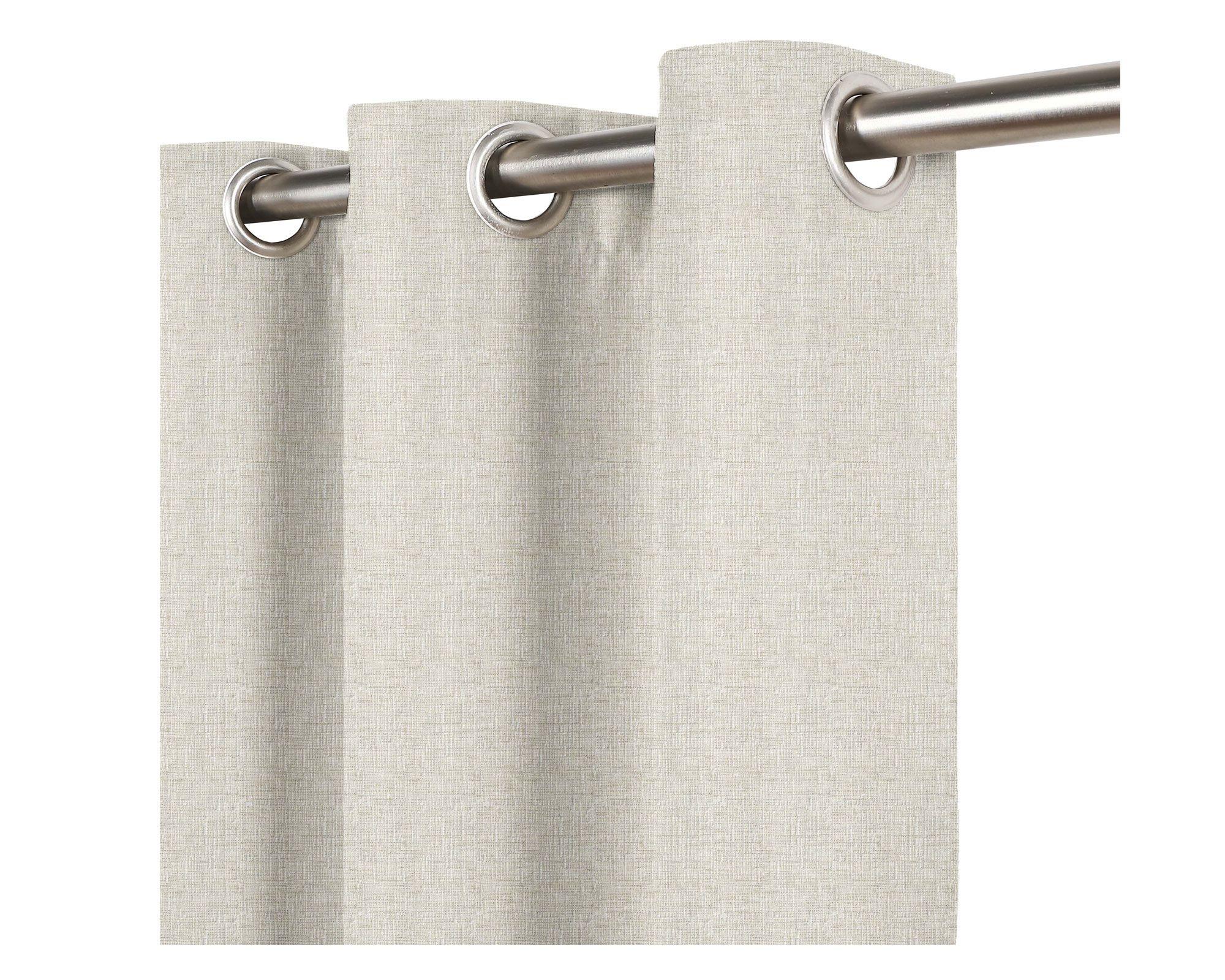Cortina ojetillos 130x230 cm textura beige Cotidiana-1