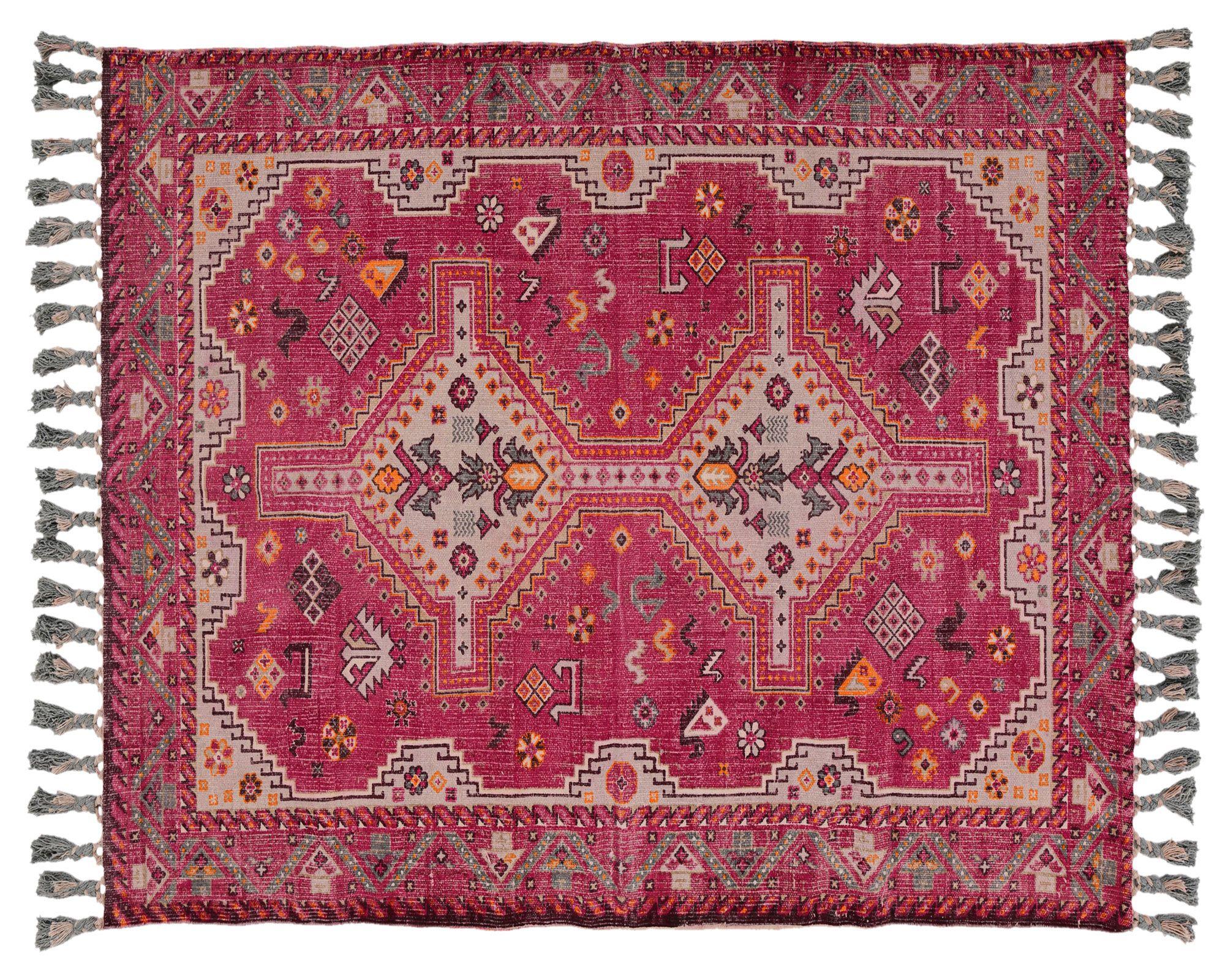 Alfombra 160x230 cm Bhopal burdeo Cotidiana-0