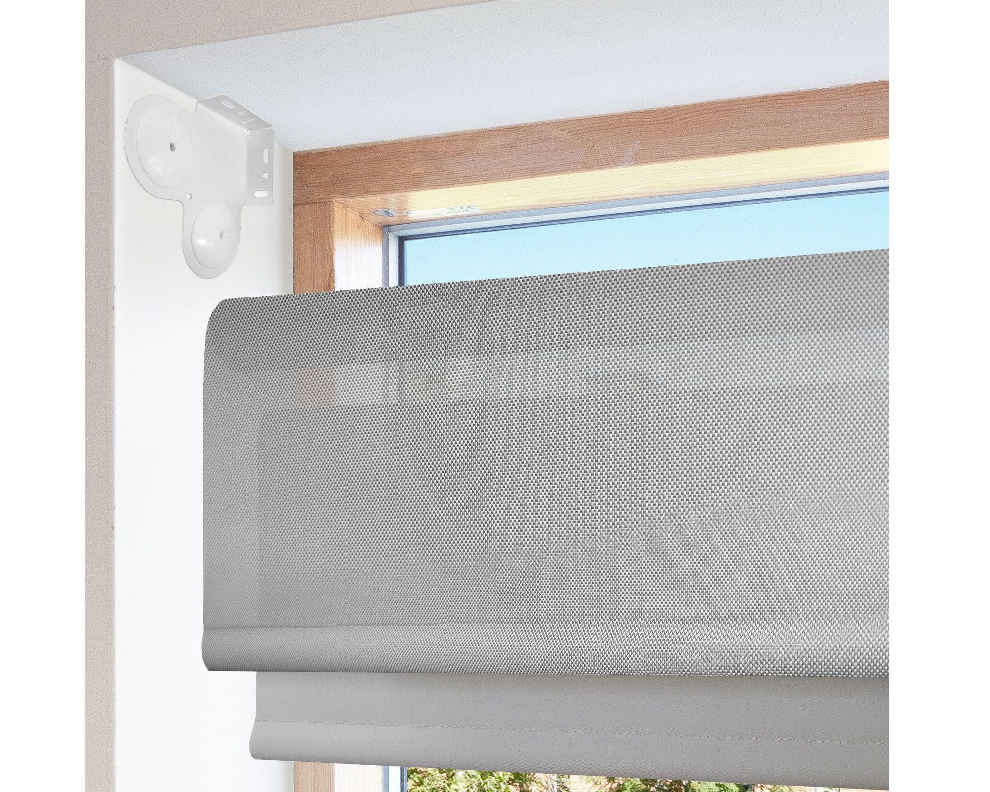 Cortina roller blackout doble 250x250 cm Sunscreen gris Cotidiana-5