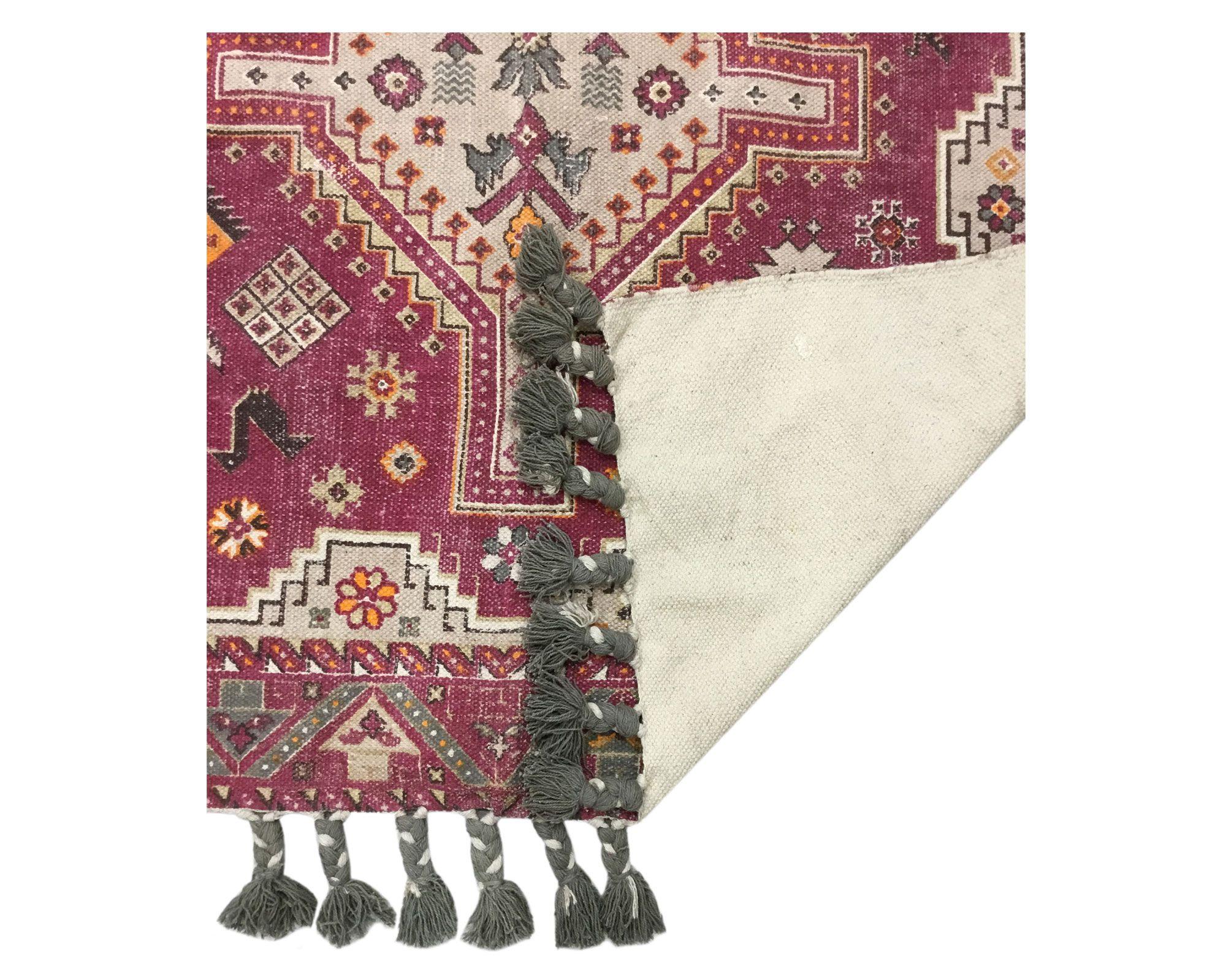Alfombra 200x300 cm Bhopal burdeo Cotidiana-2