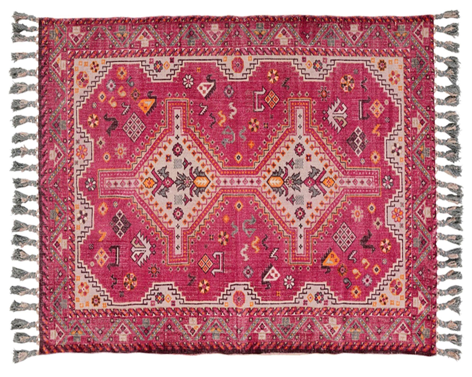 Alfombra 200x300 cm Bhopal burdeo Cotidiana-0