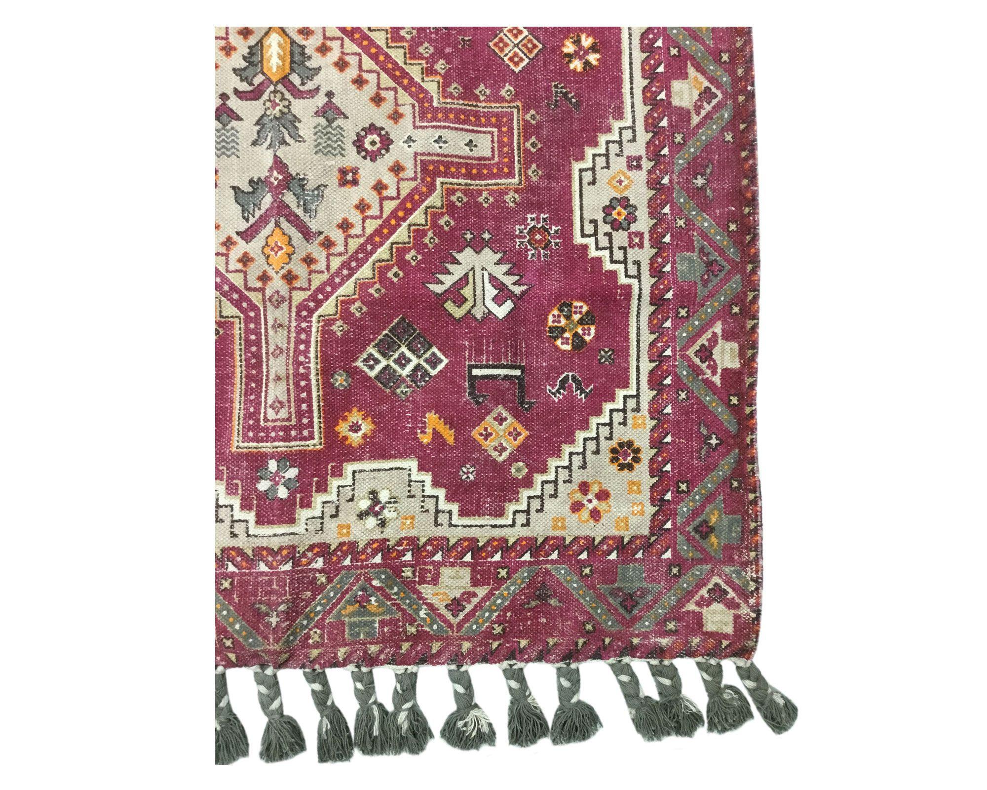 Alfombra 120x180 cm Bhopal burdeo Cotidiana-1