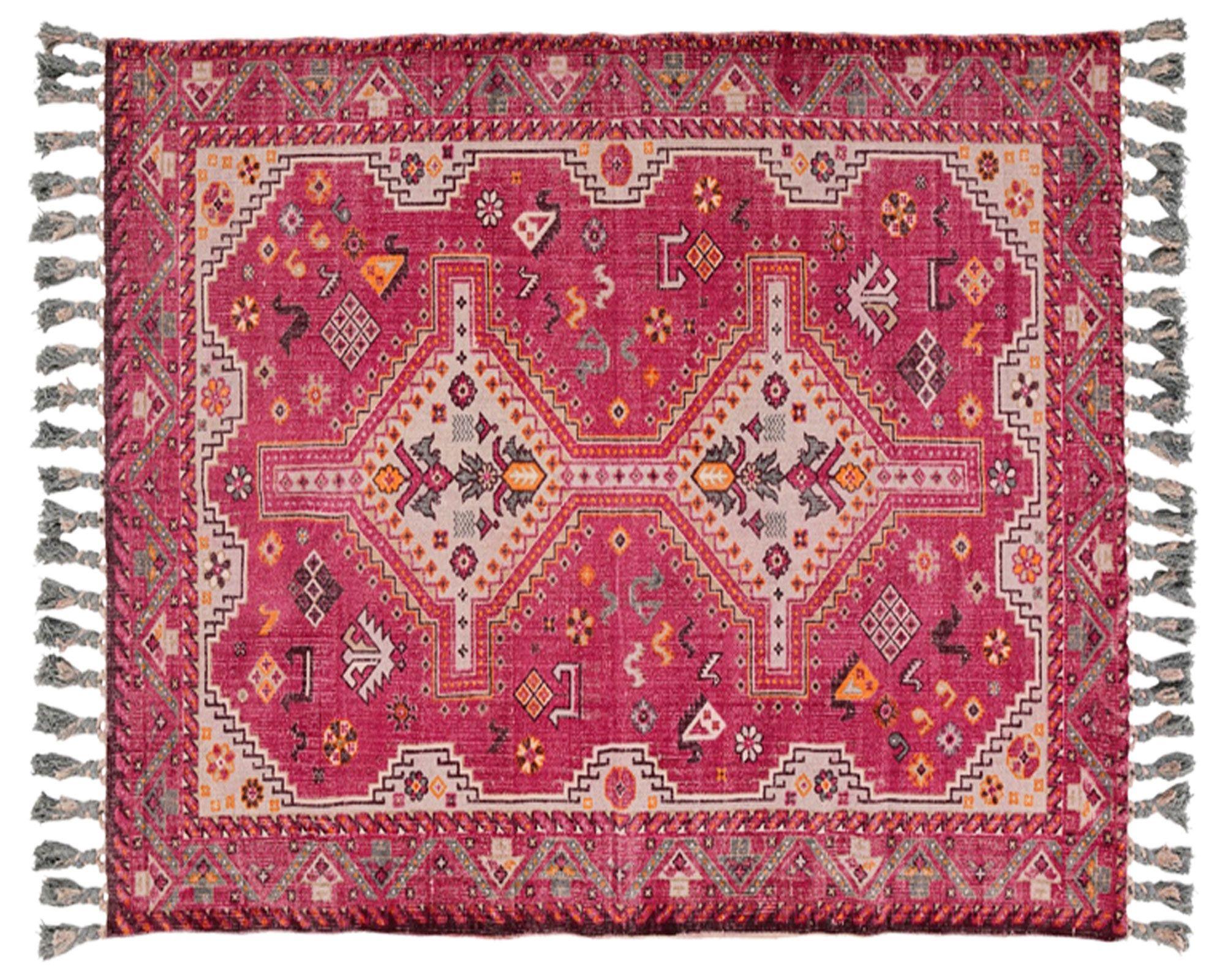 Alfombra 120x180 cm Bhopal burdeo Cotidiana-0