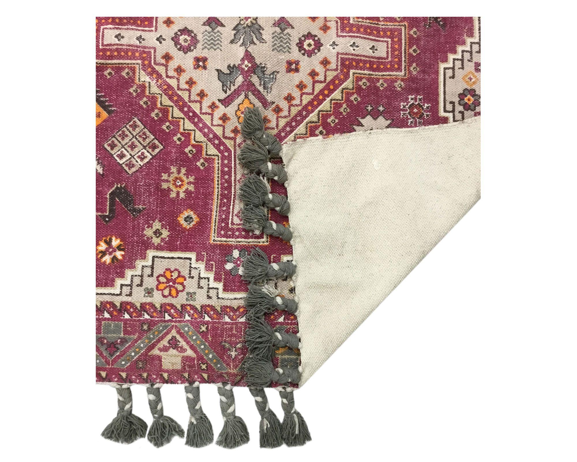 Alfombra 120x180 cm Bhopal burdeo Cotidiana-2