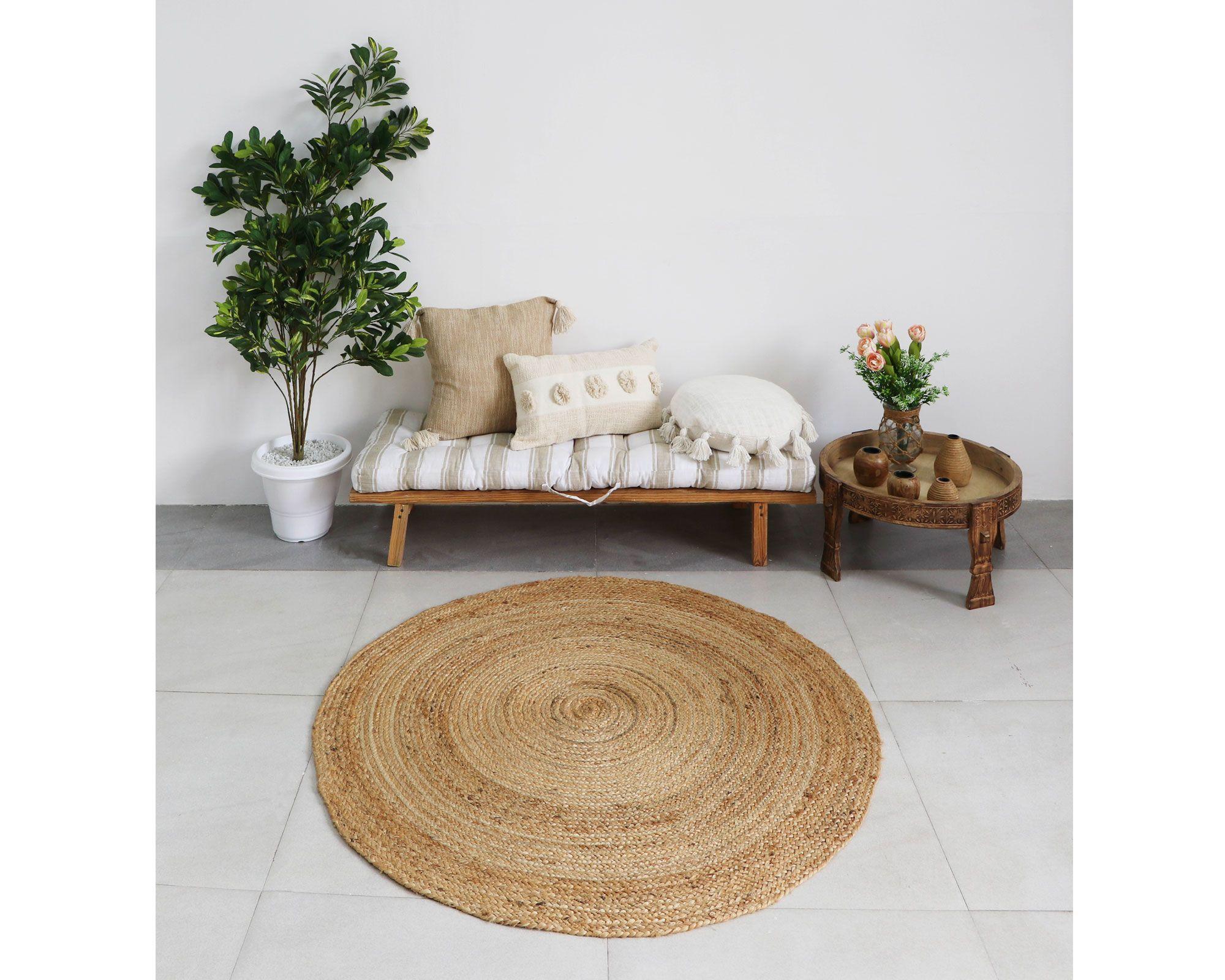 Alfombra 120 cm Trenzada café Cotidiana-3